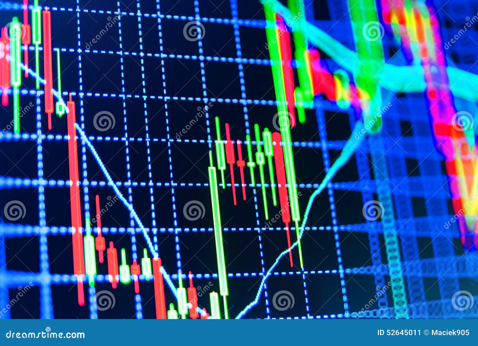 Stock market quotes graph. stock image. Image of figures 52645011