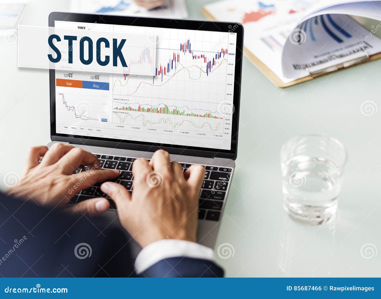 stock market results stock trade forex shares concept