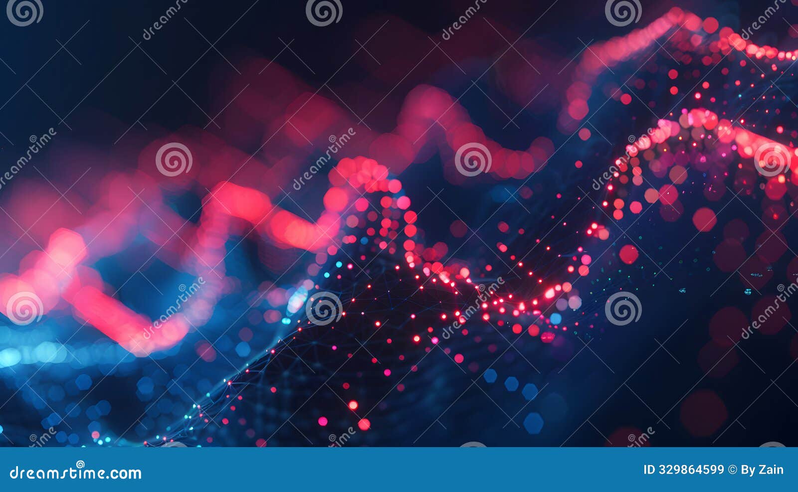 stock market or trading graph chartn technology blue background