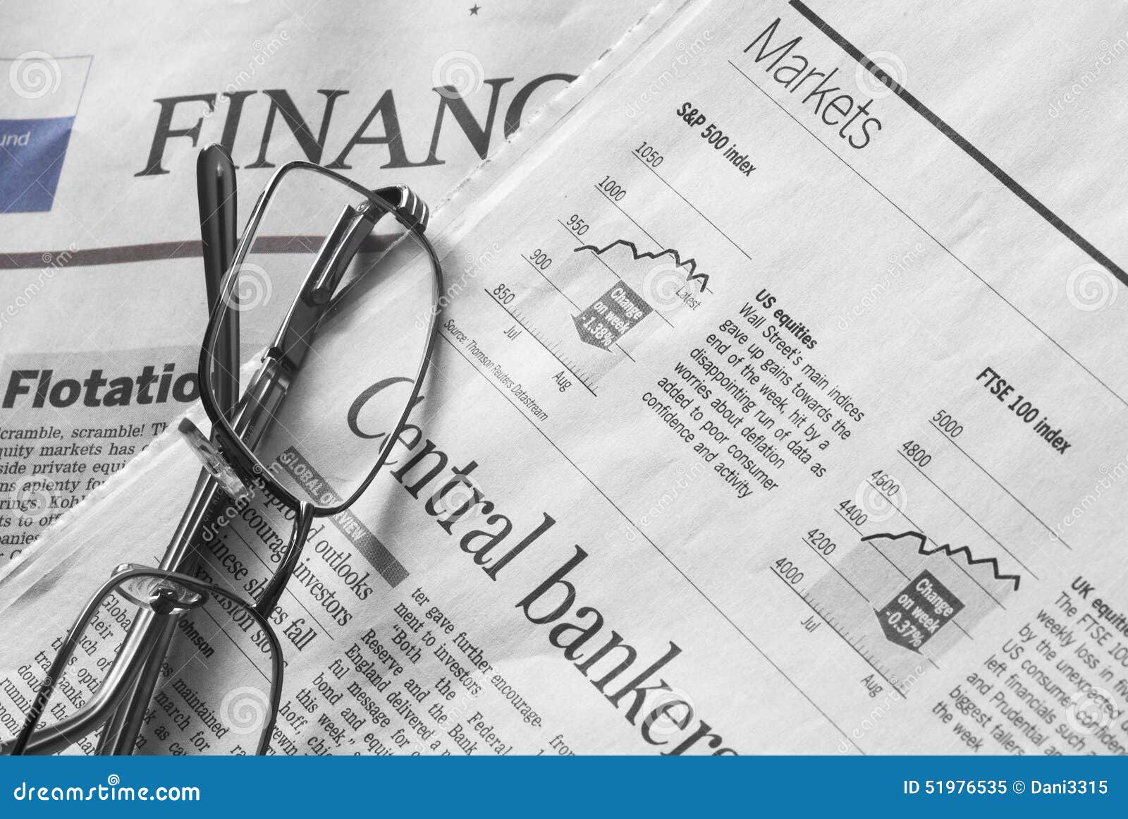 Stock Market Newspaper. stock image. Image of computer 51976535