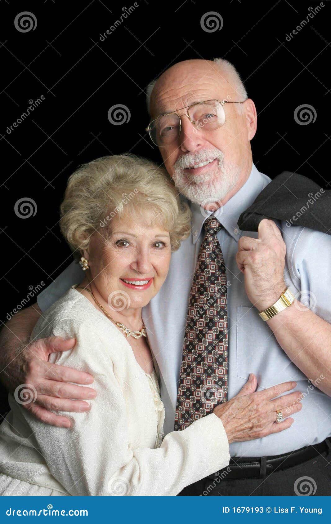 stock photo of affectionate senior couple