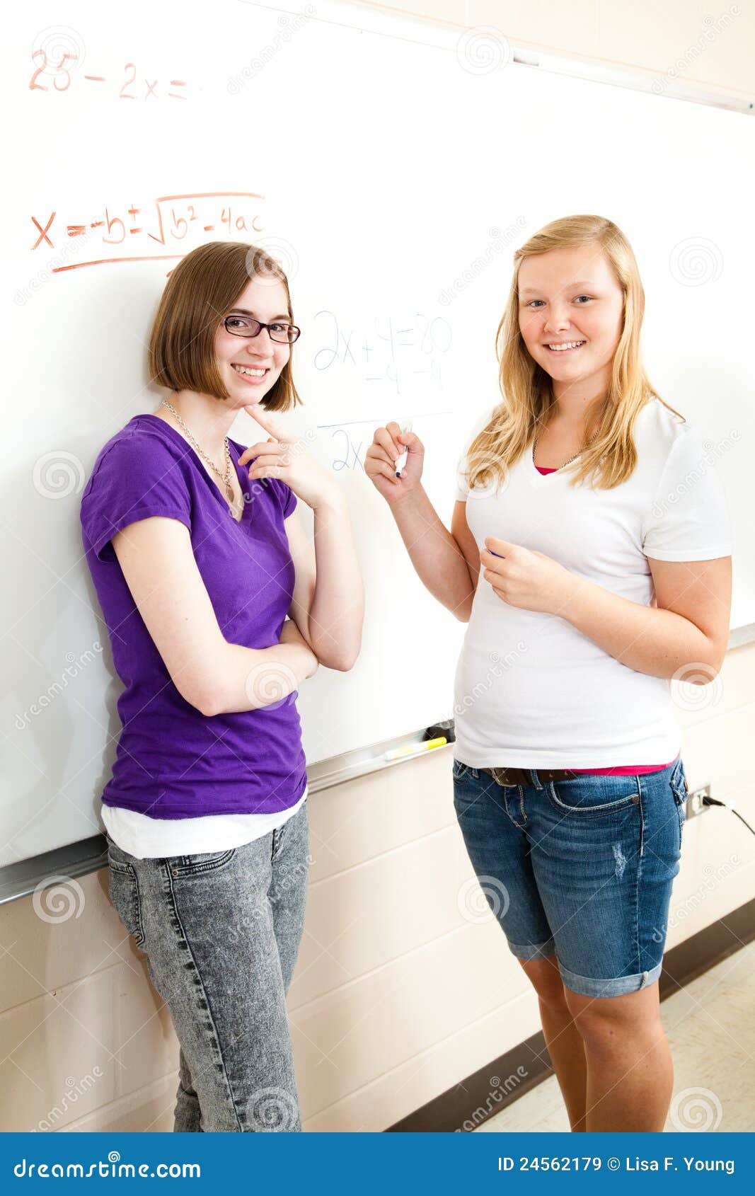 Stock Photo Of Teens At Blackboard Stock Image - Image of ...