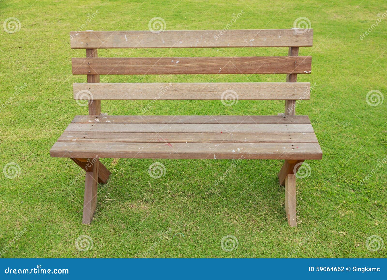 Stock Photo:wood Chair on Nature Green Grass Background Stock Photo - Image  of single, relax: 59064662