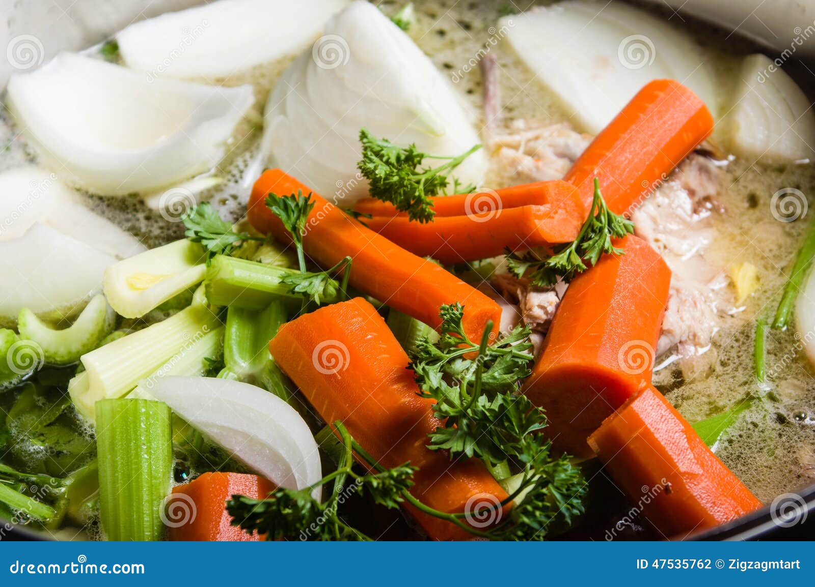 Stock Pot with Cut Vegetables for Soup Stock Photo Image of vegetables, onion 47535762