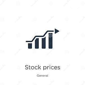 Stock Prices Icon Vector Trendy Flat Stock Prices Icon From General 