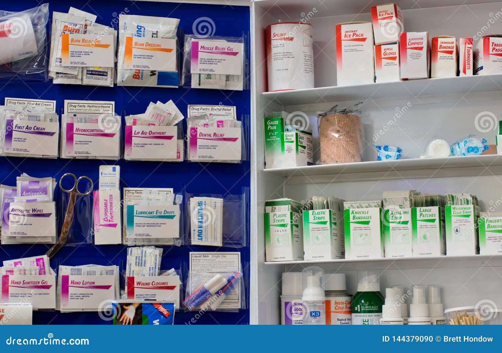 Stocked Medicine Cabinet With Door Open Editorial Image Image