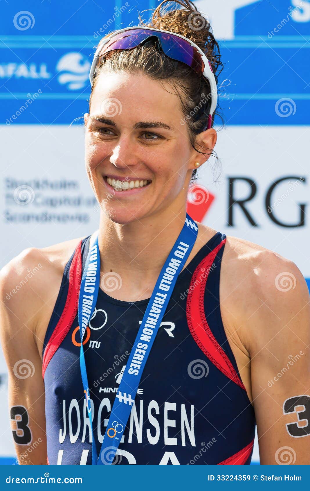 stockholm aug winner gwen jorgensen womens itu world triathlon series event sweden 33224359
