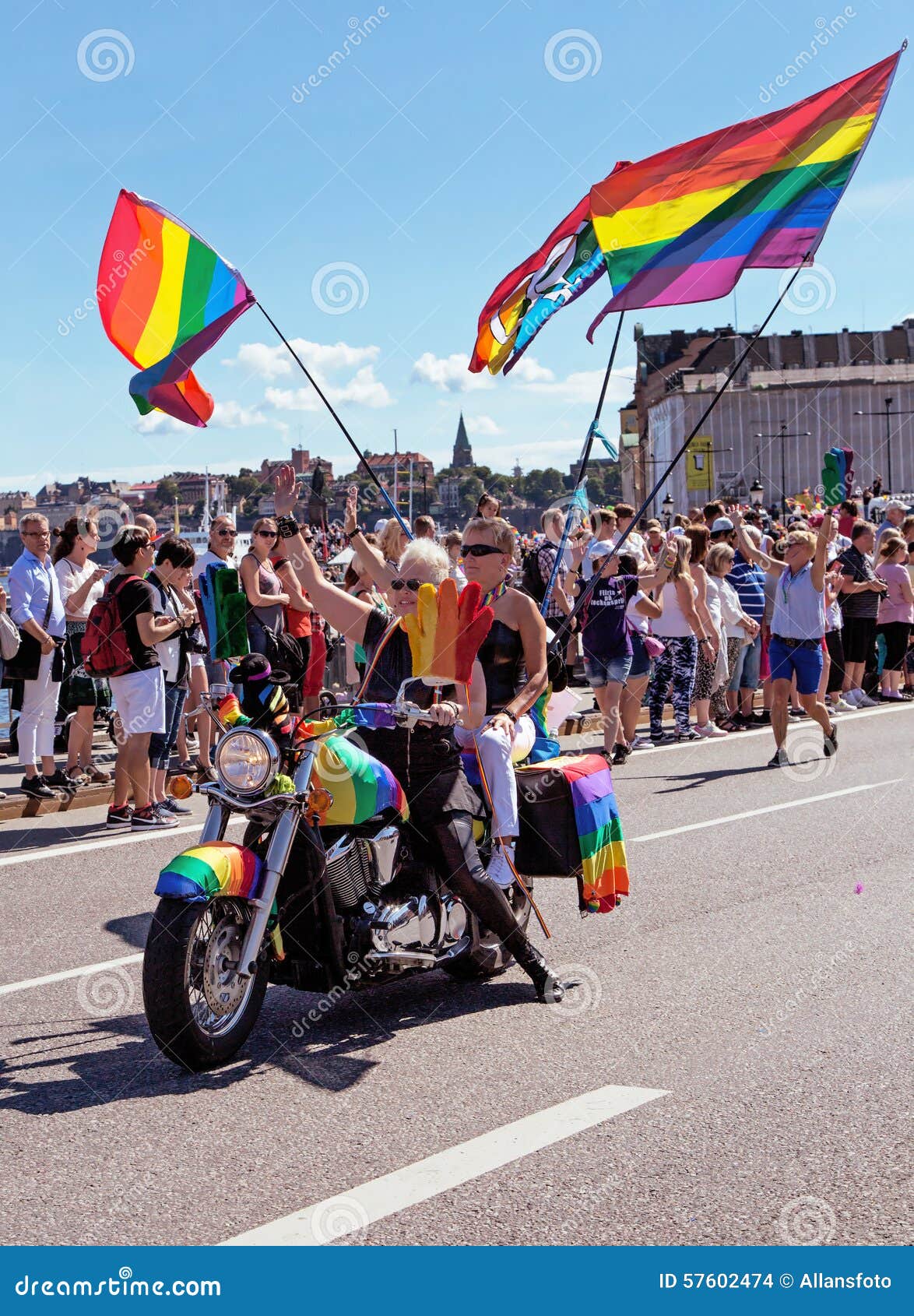Stockholm Pride parade editorial stock image. Image of female 57602474