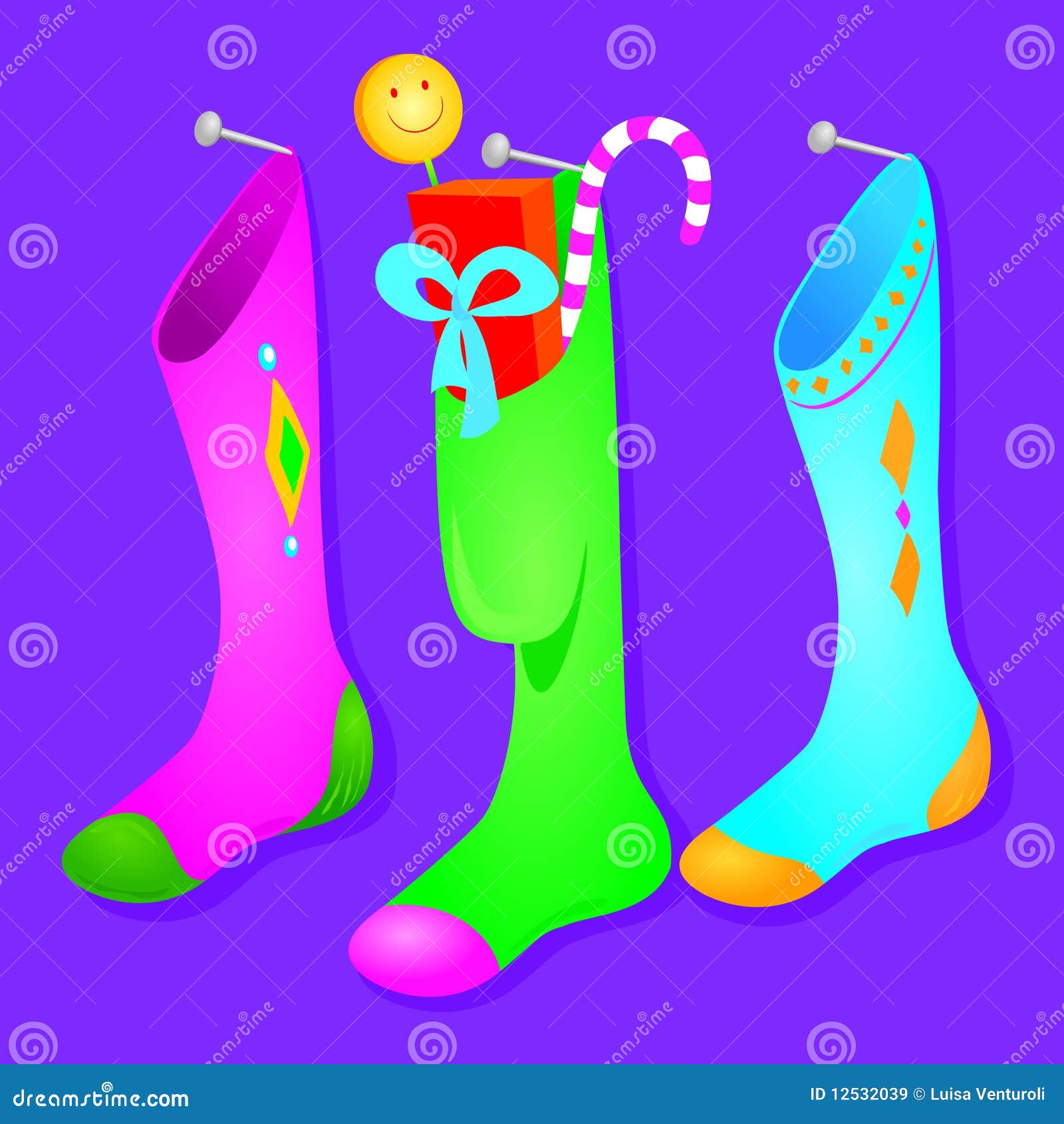 Stockings hanging stock vector. Illustration of accessories 12532039
