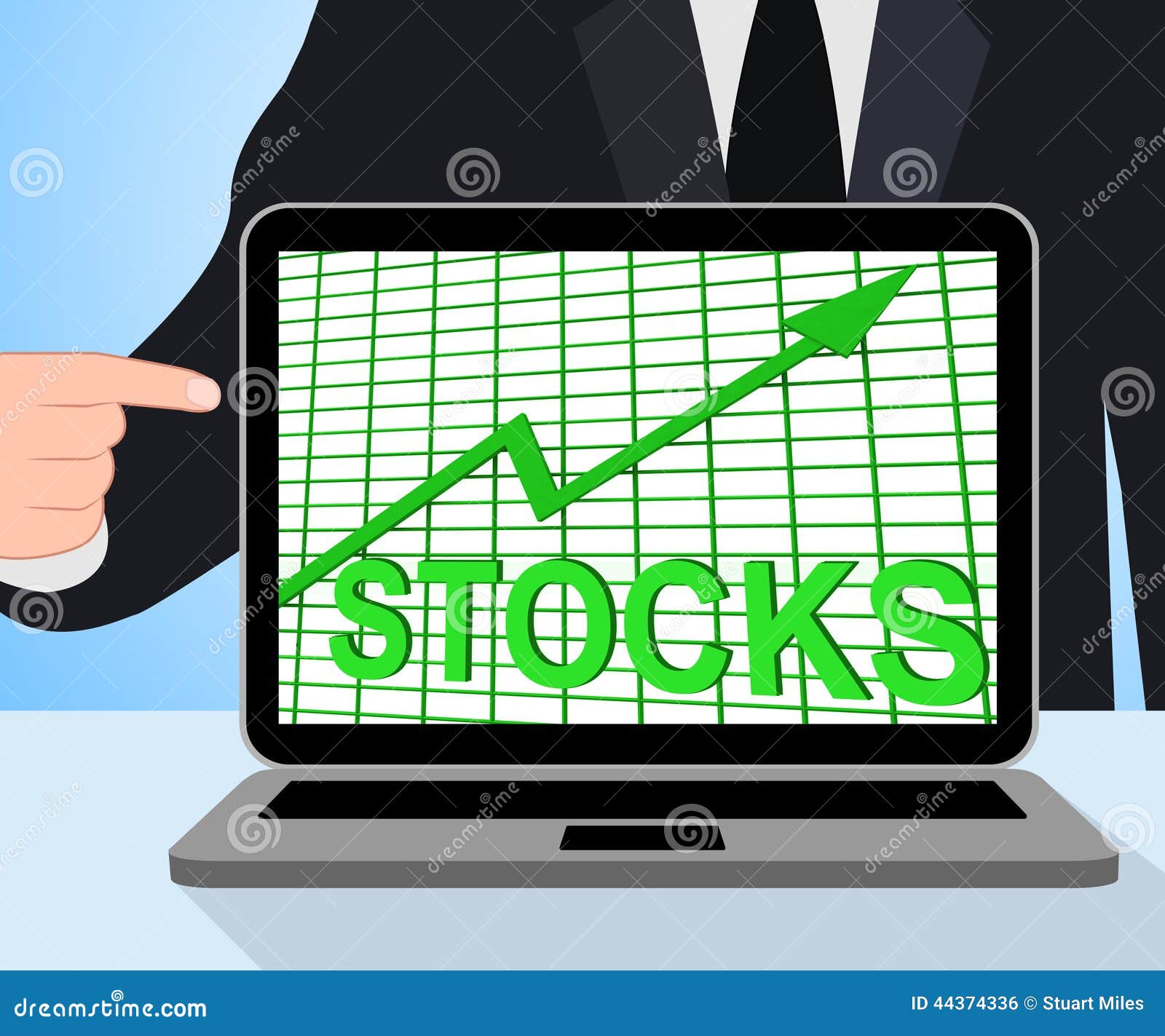 Stocks Chart Graph Displays Increase Investment Earnings Stock