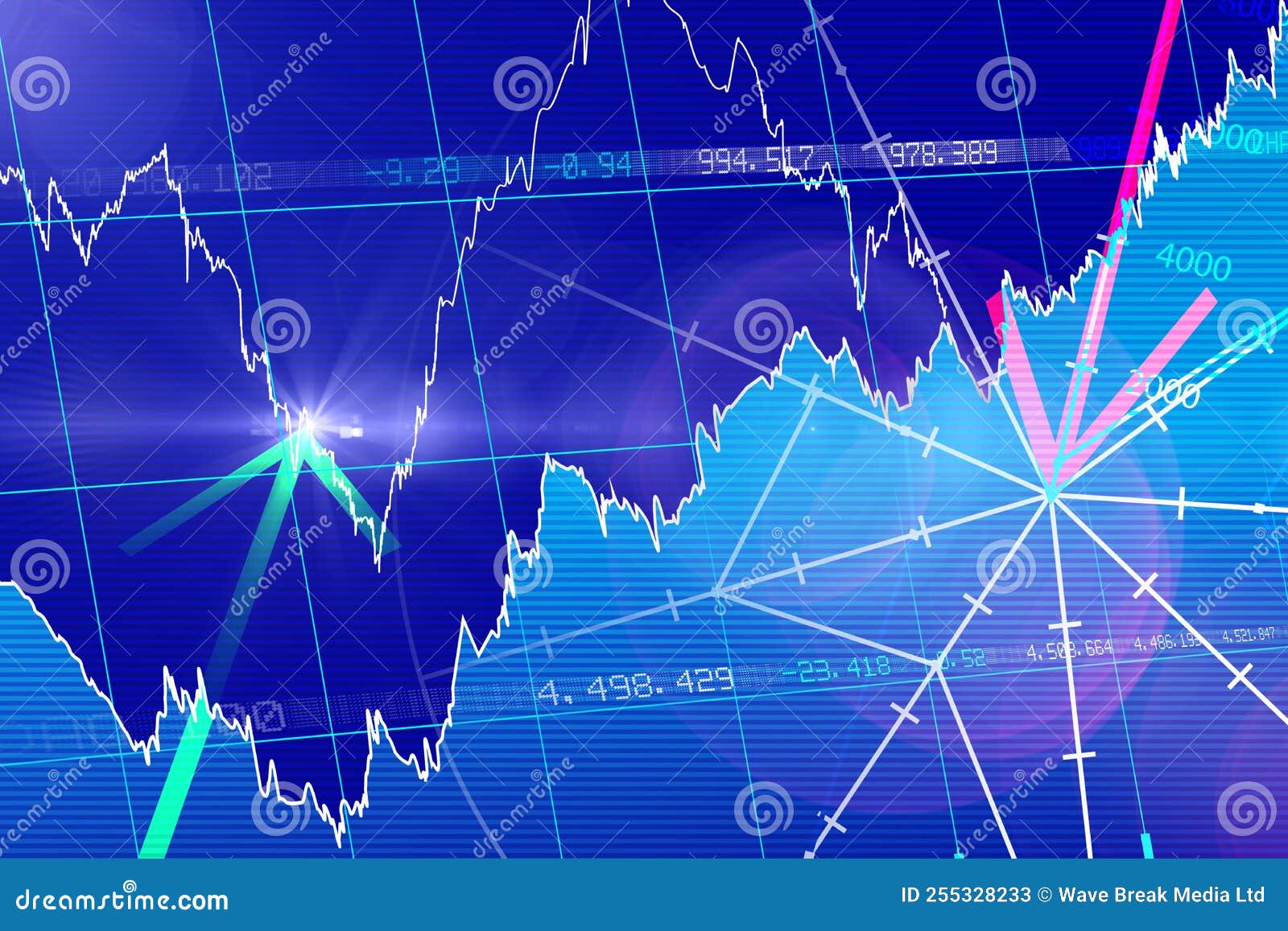 Stocks and shares stock illustration. Illustration of business 255328233