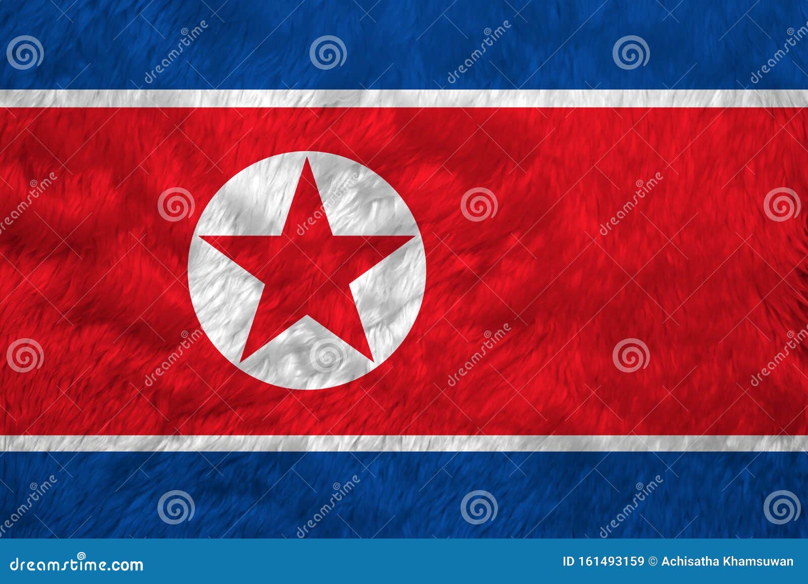 Stofftuchmuster Fahne In Nordkorea Horizontaler Roter Und Roter Stern In Einem Weissen Kreis Stockbild Bild Von Freiheit Nahaufnahme 161493159