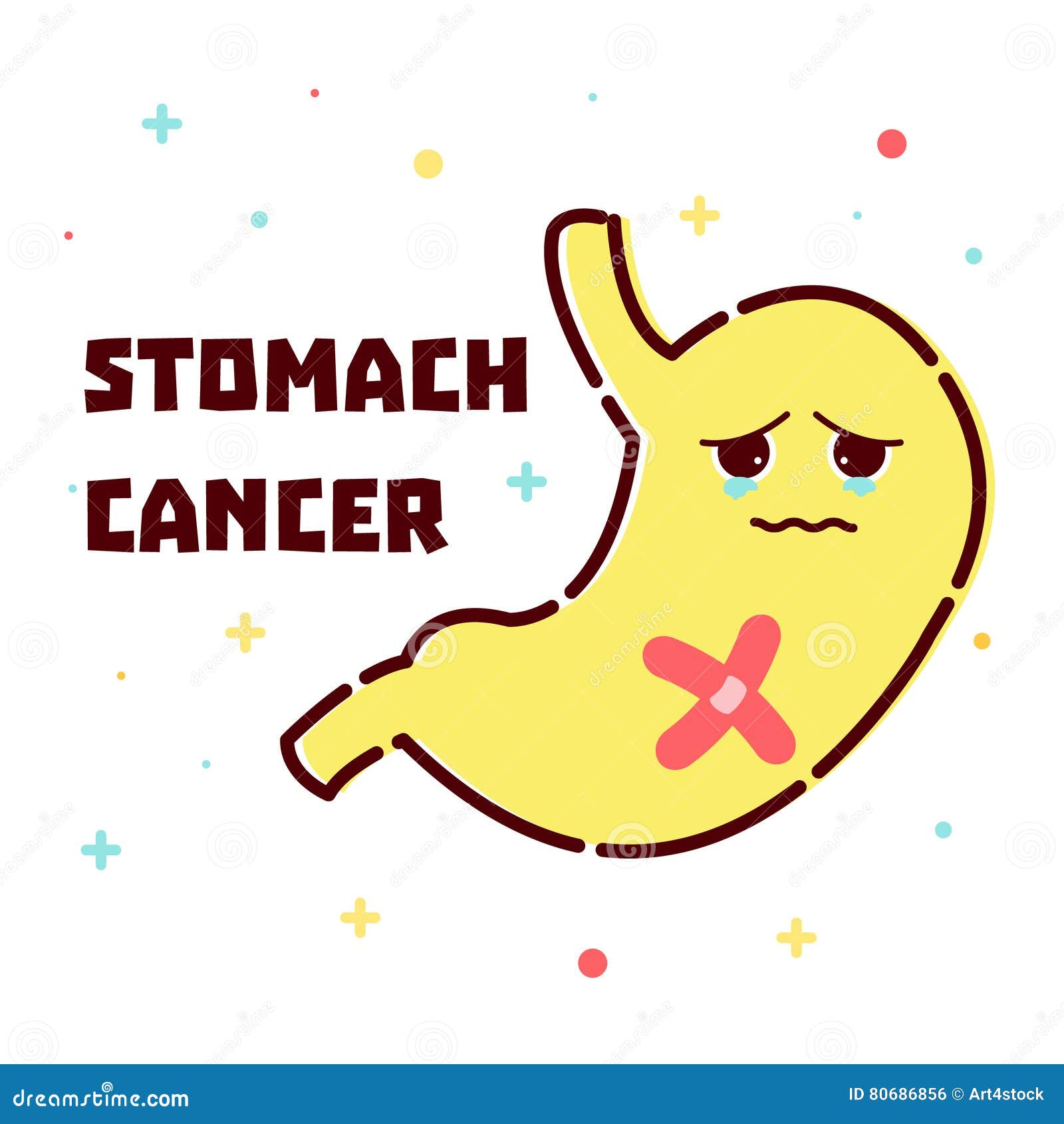 Stomach cancer  poster stock illustration Illustration of 