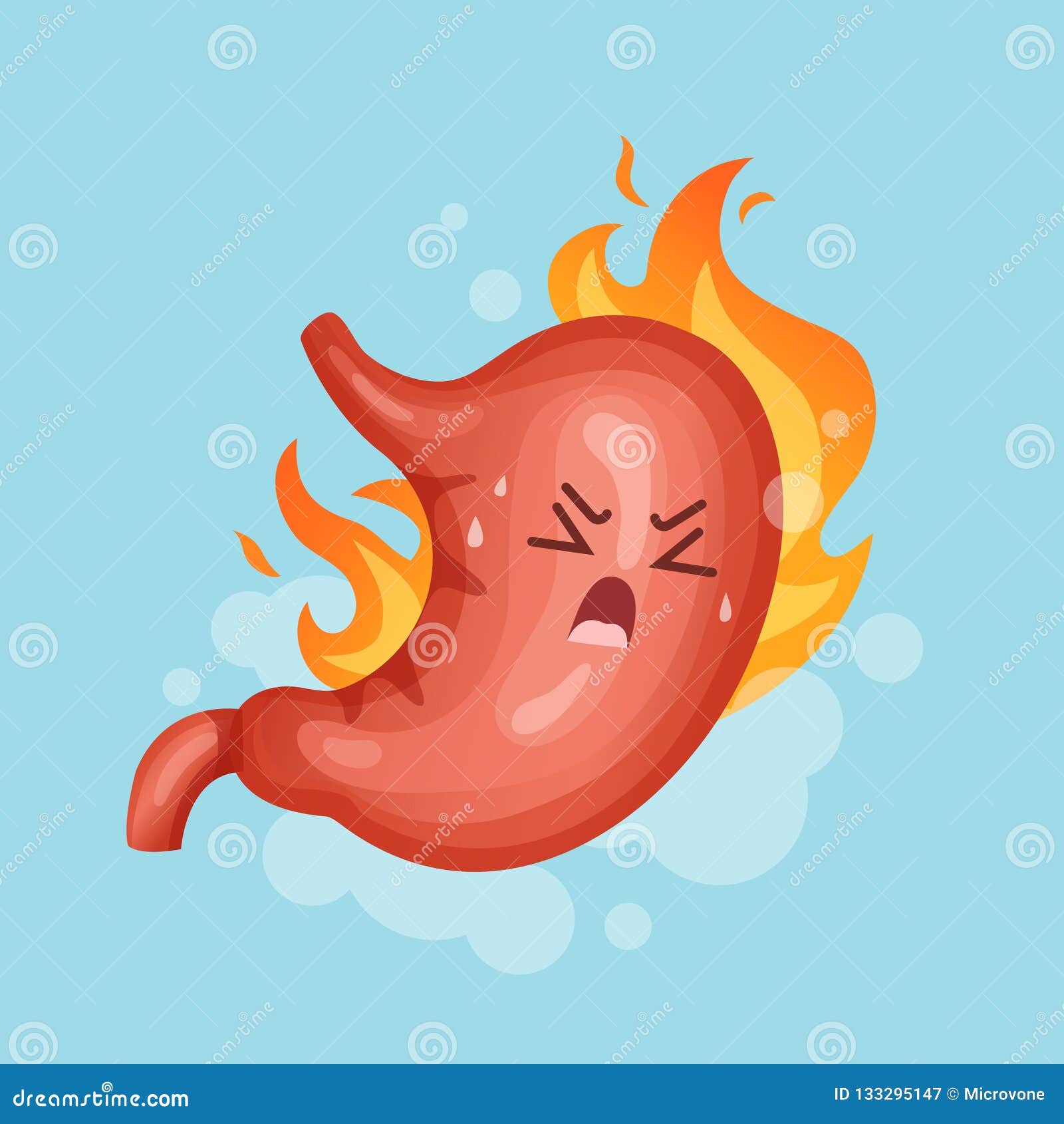 stomach heartburn. gastritis and acid reflux, indigestion and stomach pain problems  concept