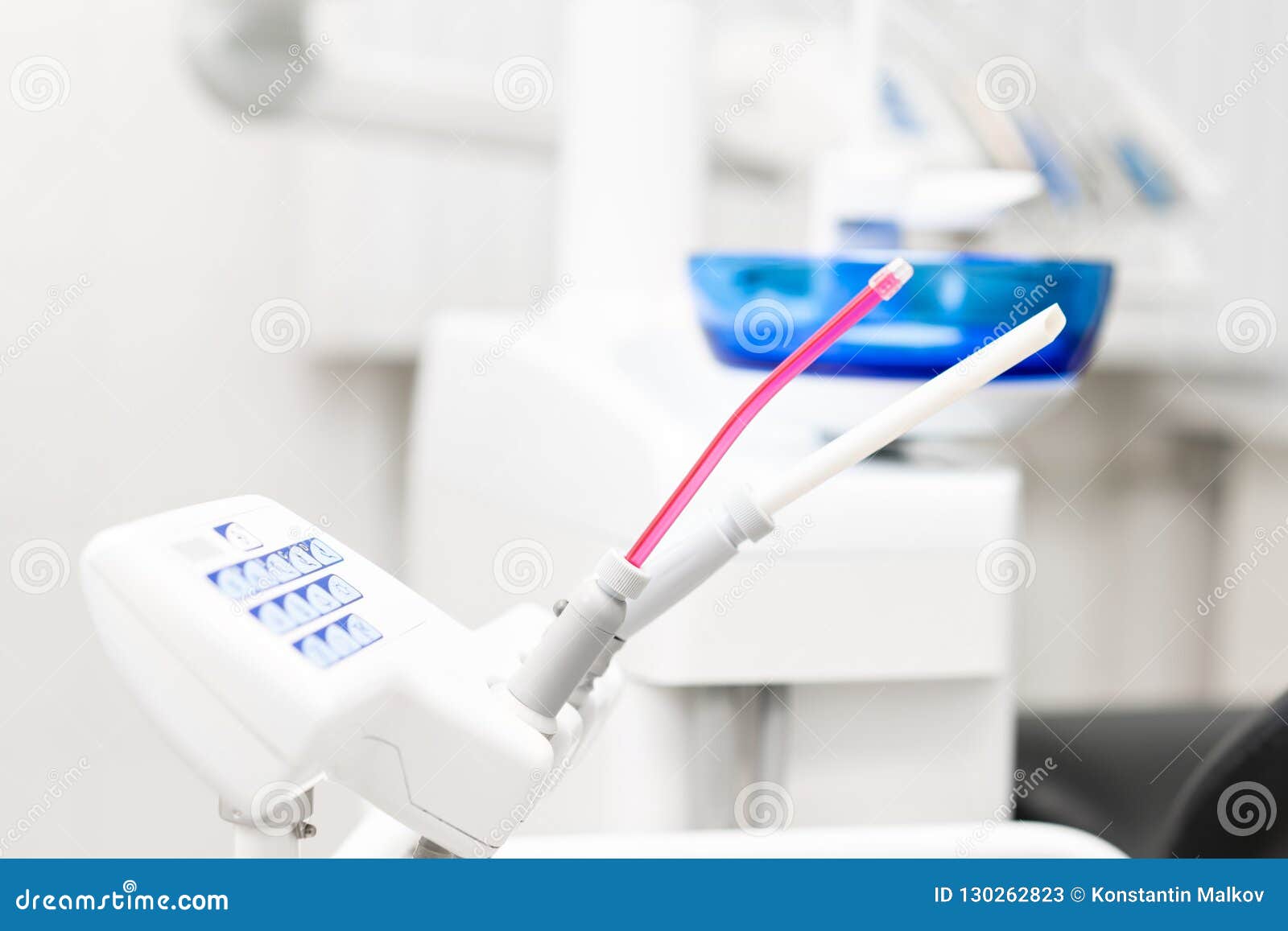 stomatological instrument in the dentists clinic. dental work in clinic. operation, tooth replacement. medicine, health