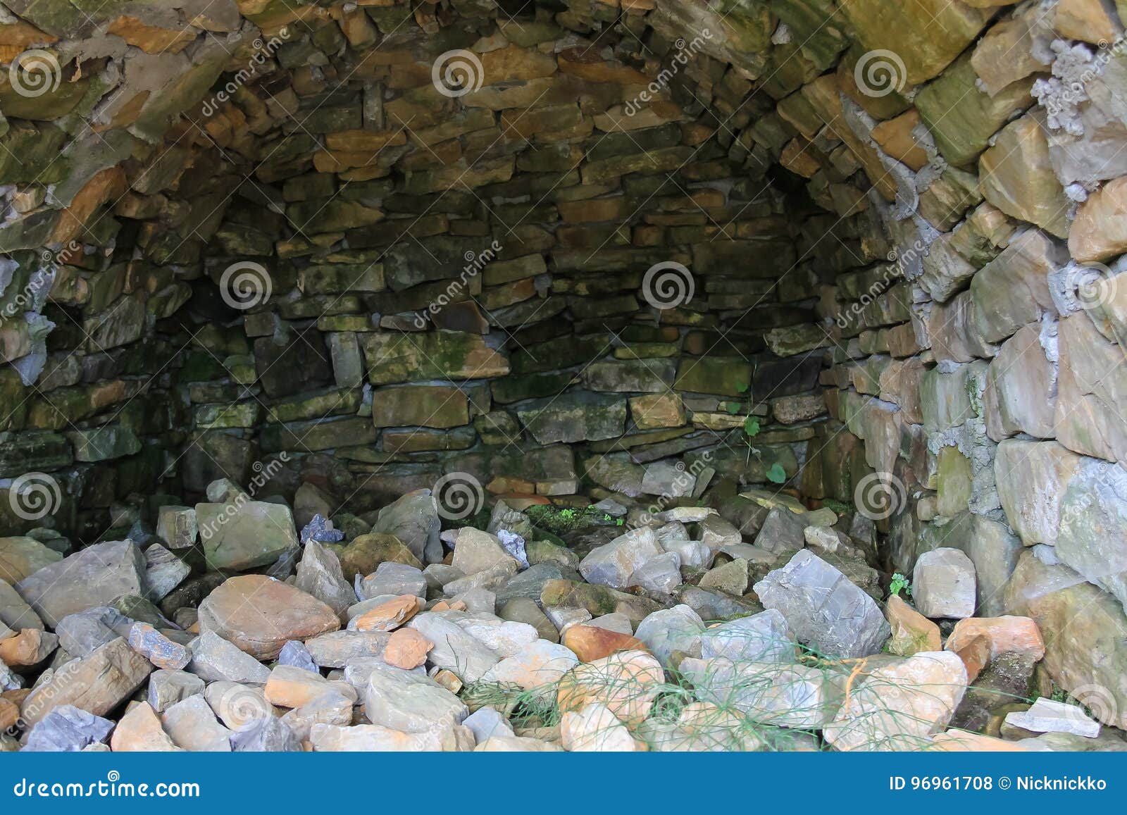 Stone alcove stock photo. Image of cement, heap, natural 96961708