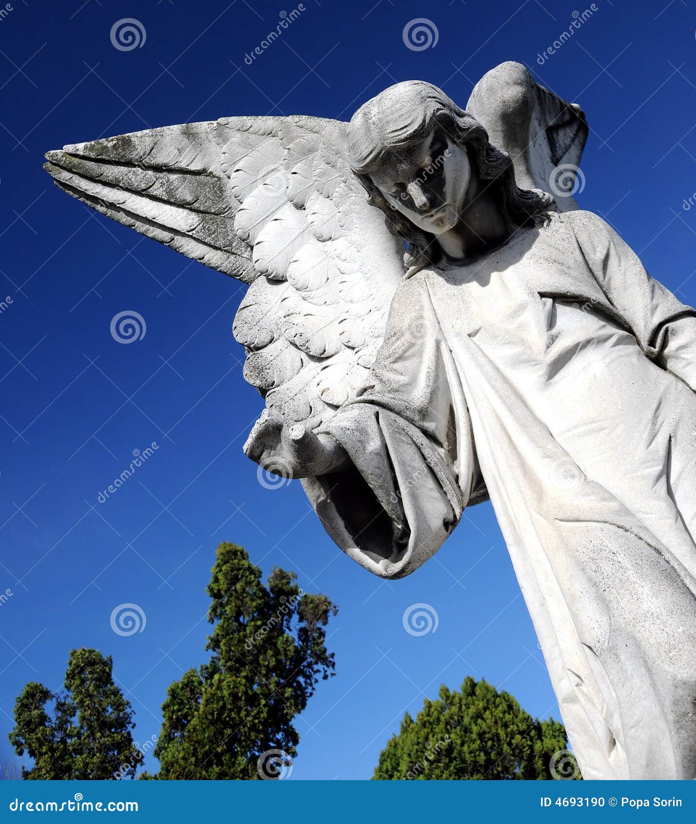 Stone Angel stock photo. Image of angel, carving, wings 4693190