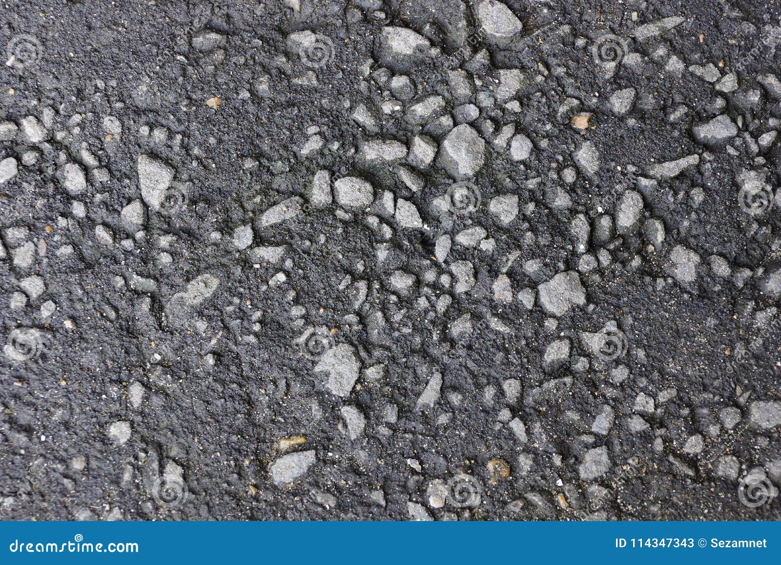Stone and Asphalt Texture Background. Rubble Stones with Asphalt Stock