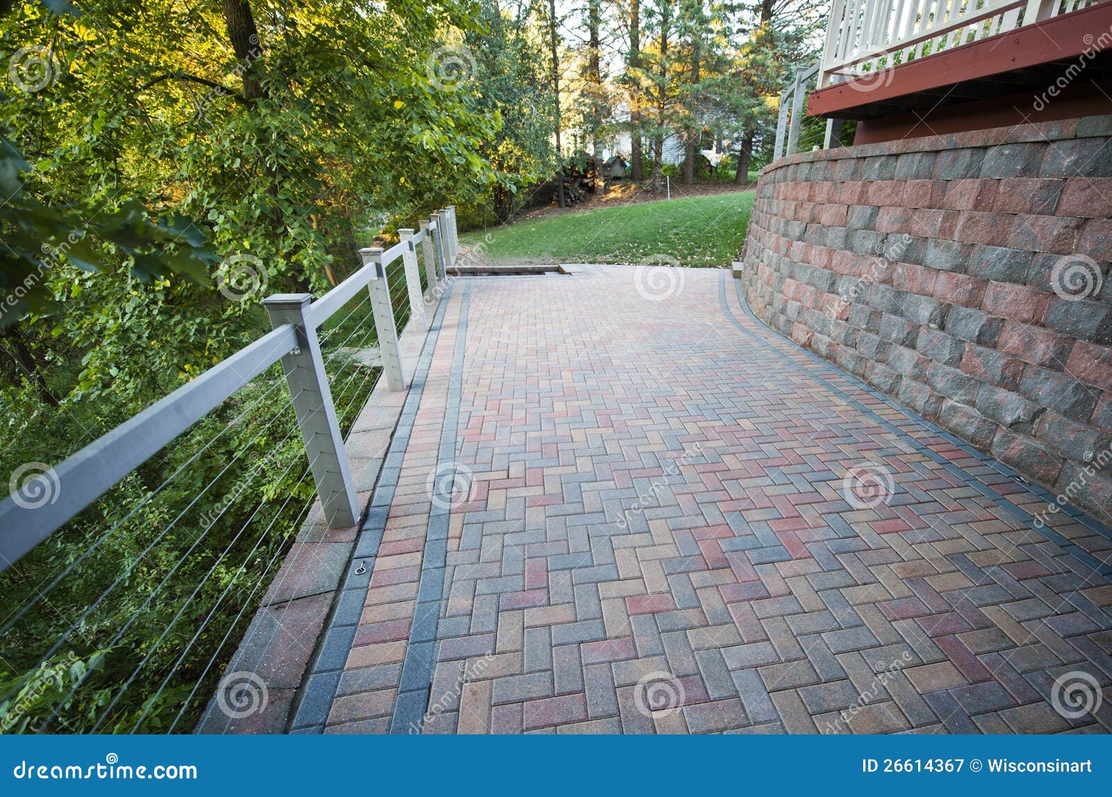 stone brick patio, mason pavers