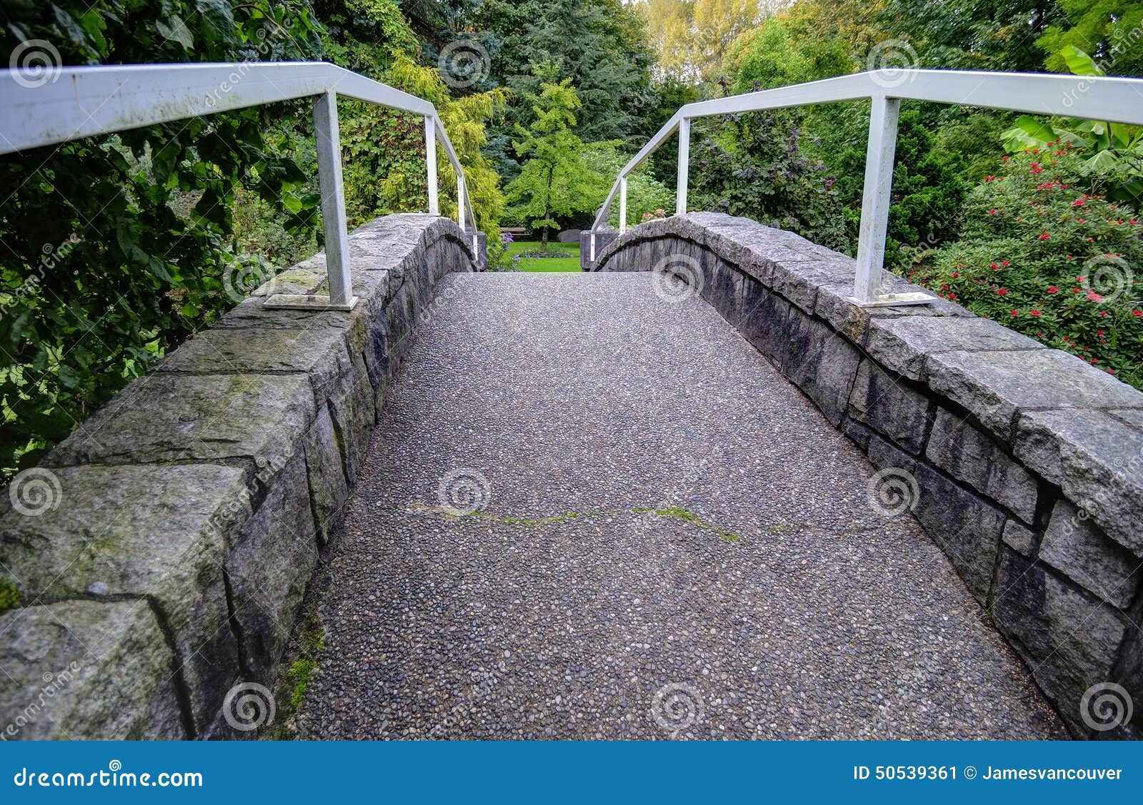 Stone bridge in a garden stock image. Image of park, exterior 50539361