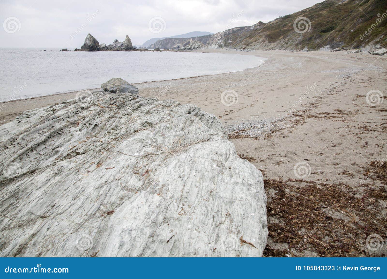 stone on carro beach; galicia