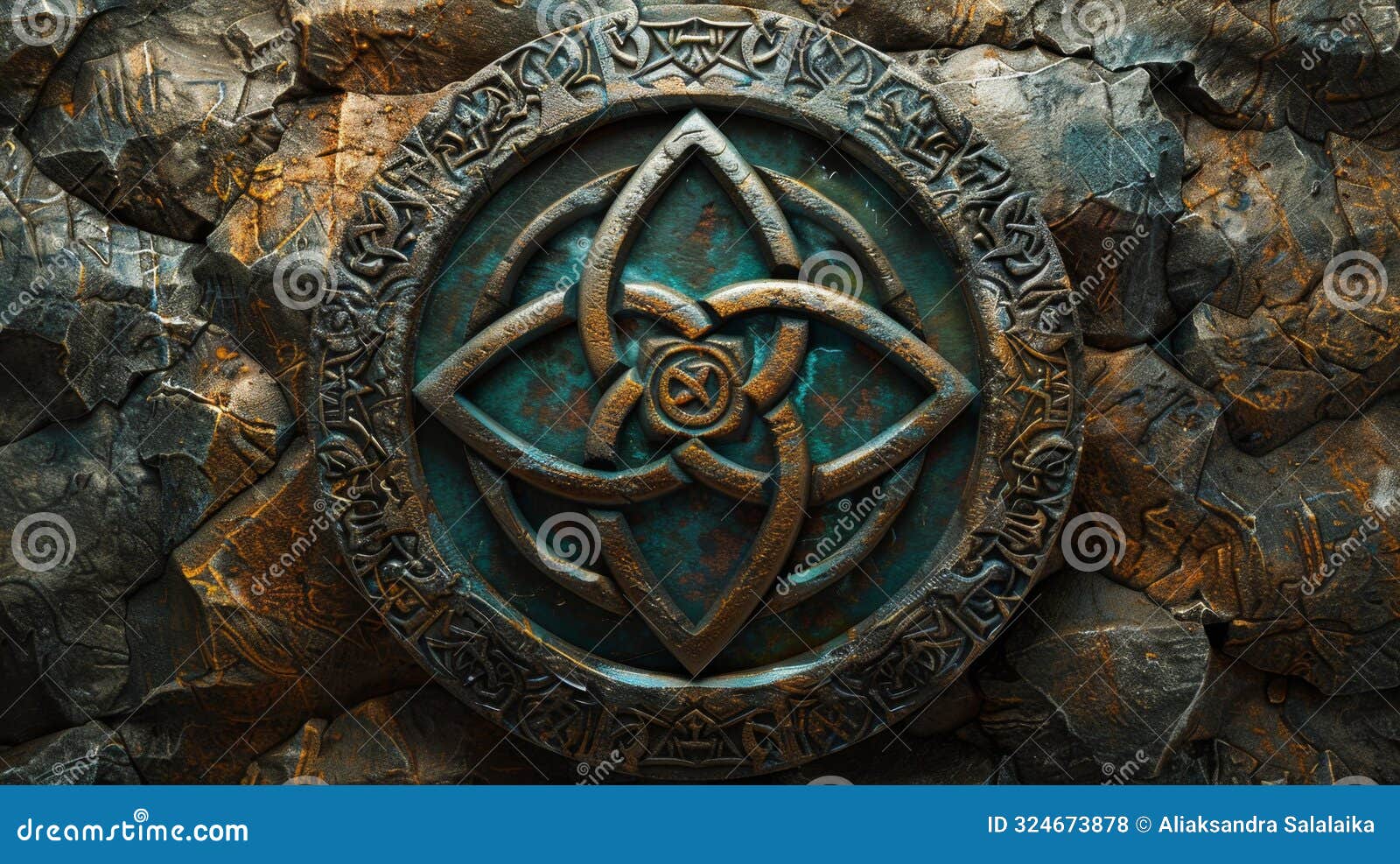 stone-carved ancient celtic s offer a mystical backdrop, allowing room for personalization in the 