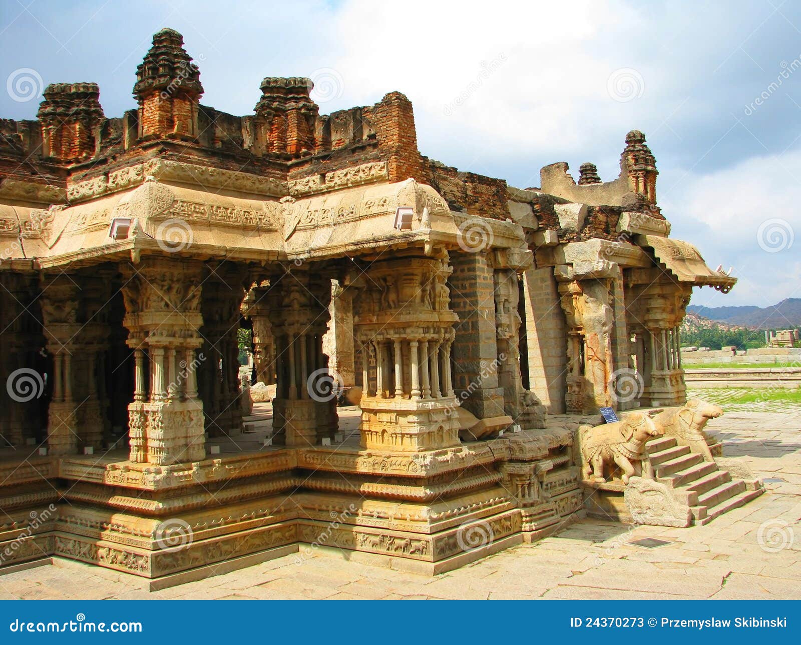 Stone Carved Hindu Temple in Hampi Stock Image Image of figurine