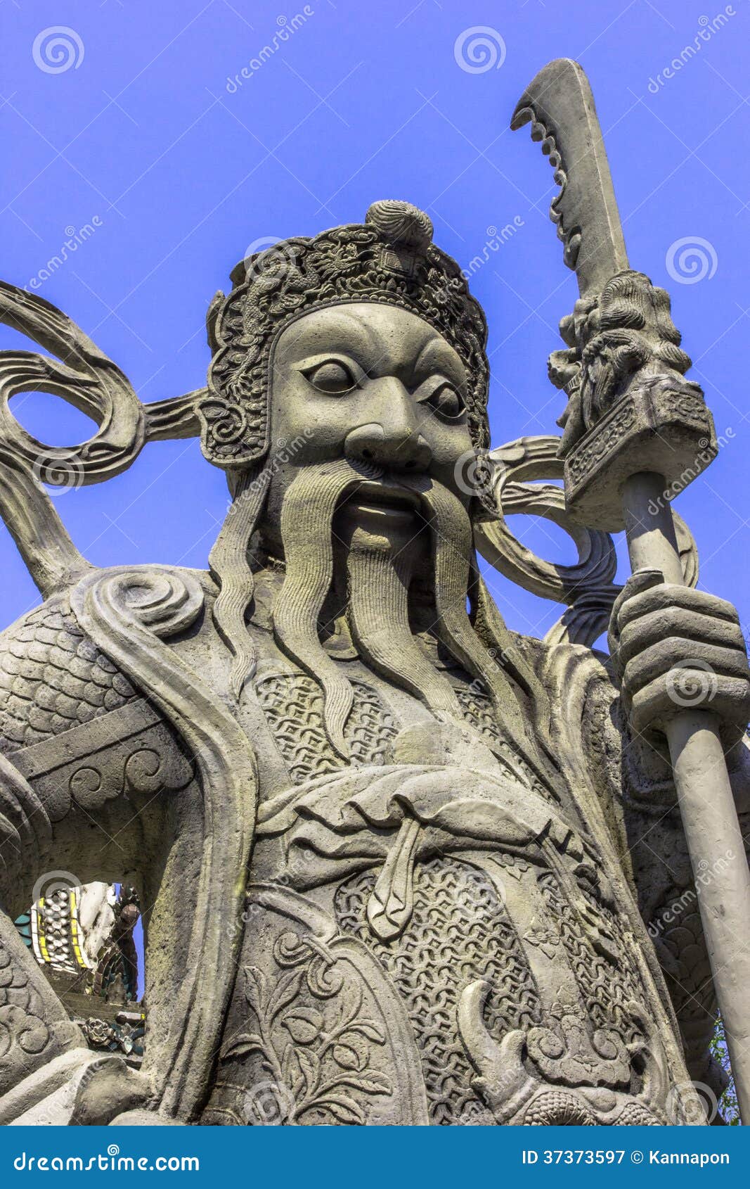 Stone Chinese Soldier Statue Stock Image Image of religion