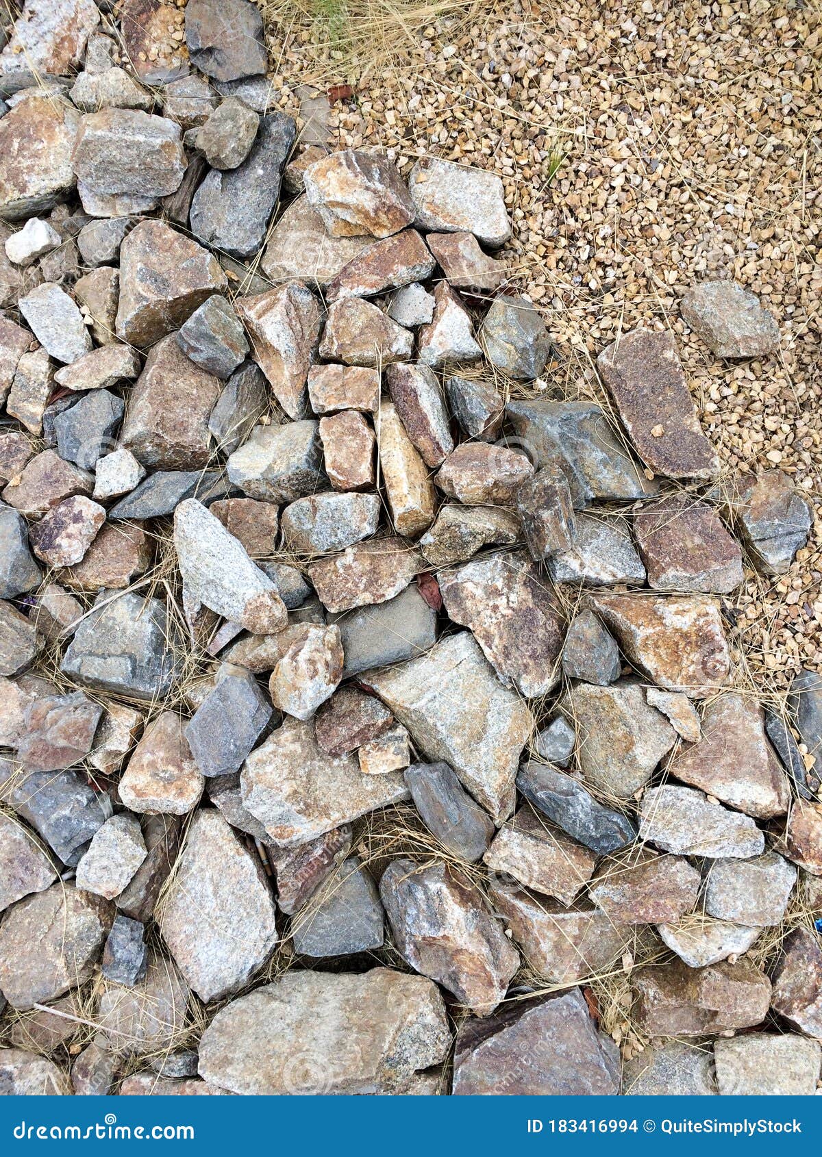 Stone Chipped Landscaping Ground Cover Stock Photo Image of design