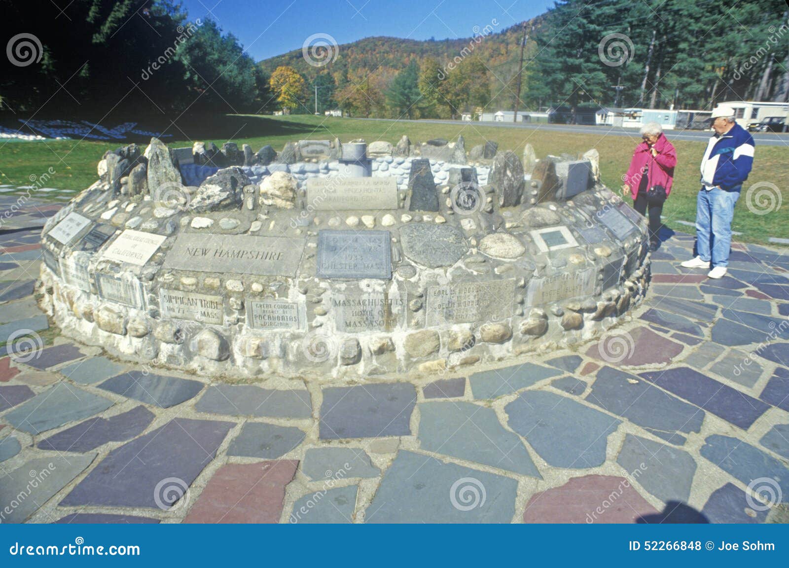 Stone Circle at Mohawk Park, West Massachusetts Editorial Stock Photo