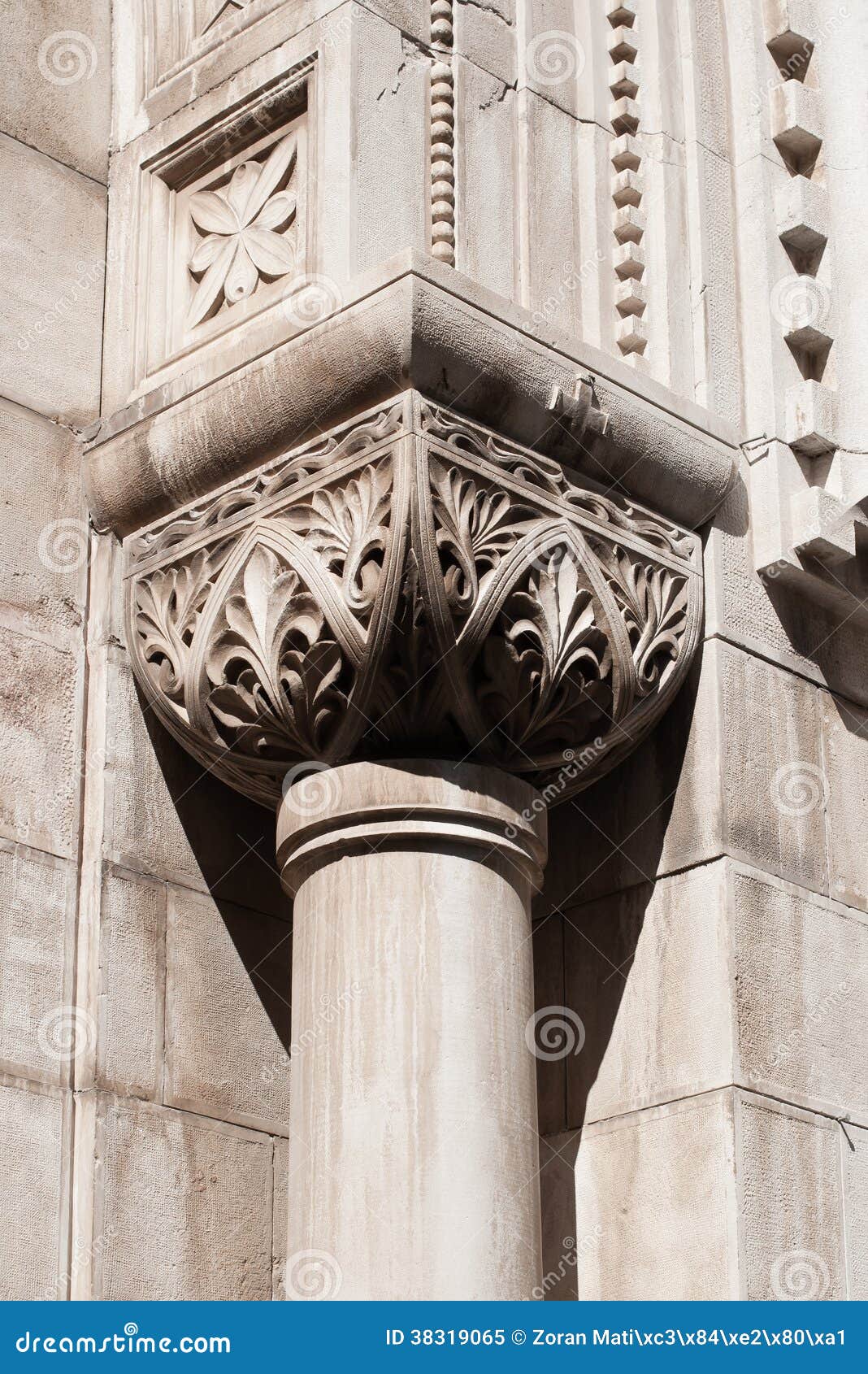 stone column on the sibenik cathedral