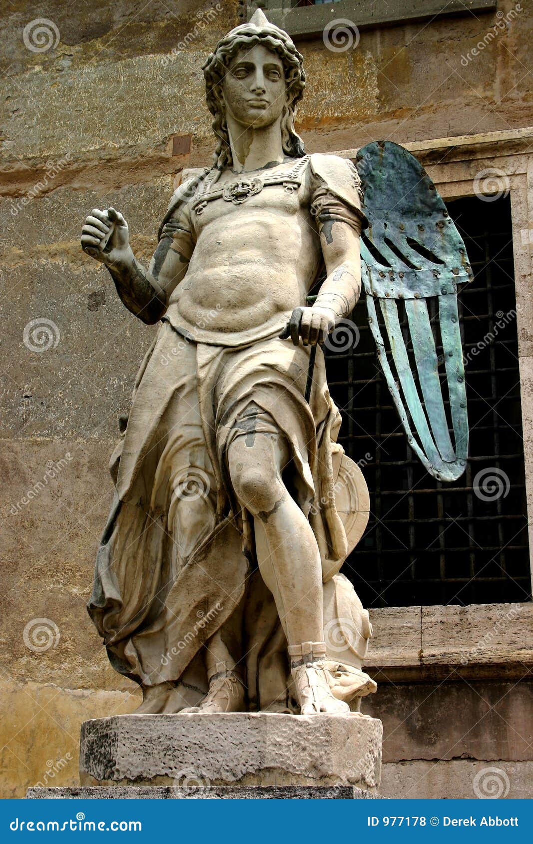 Stone copper angel stock photo. Image of stone, carved 977178