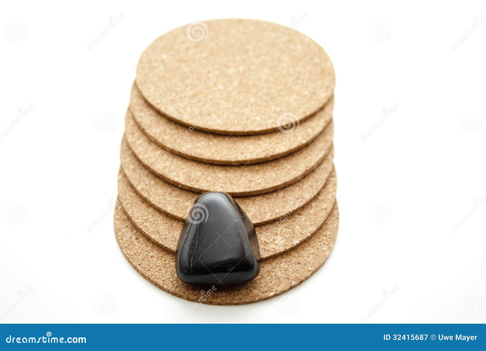 Stone with cork slices stock image. Image of cork, slice 32415687