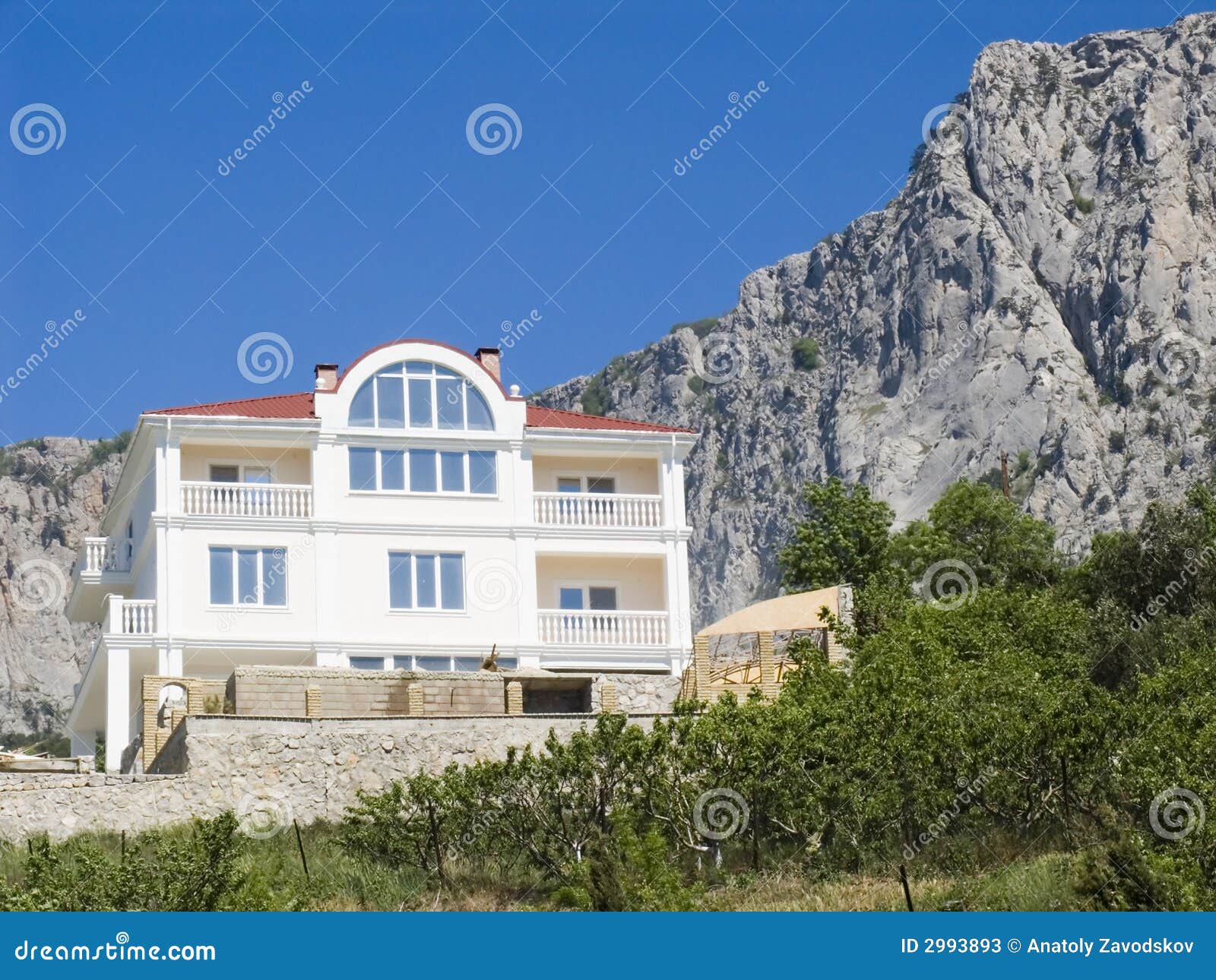 Stone cottage in mountains stock image. Image of facade - 2993893