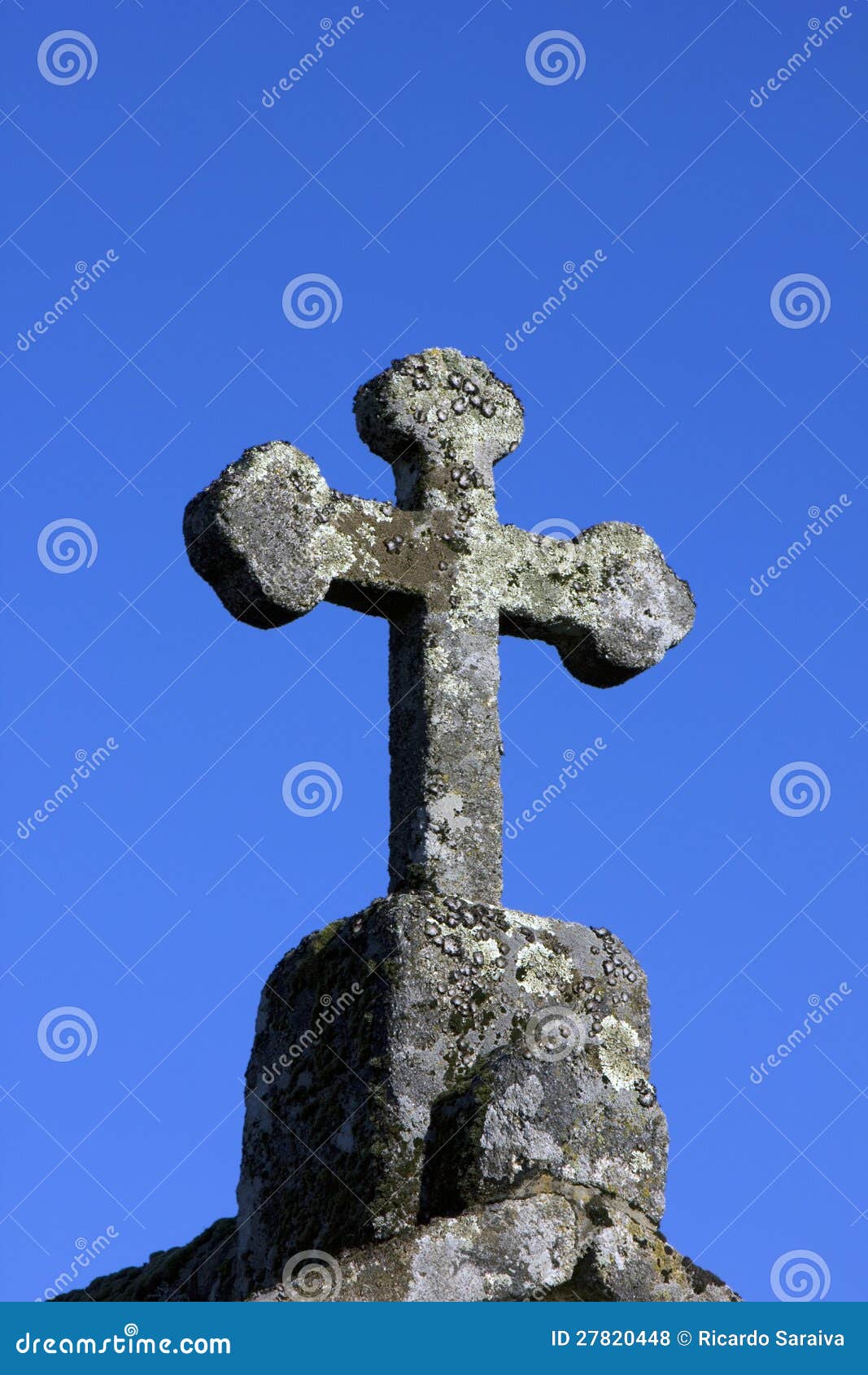 Stone cross stock photo. Image of cloud, catholic, holy 27820448