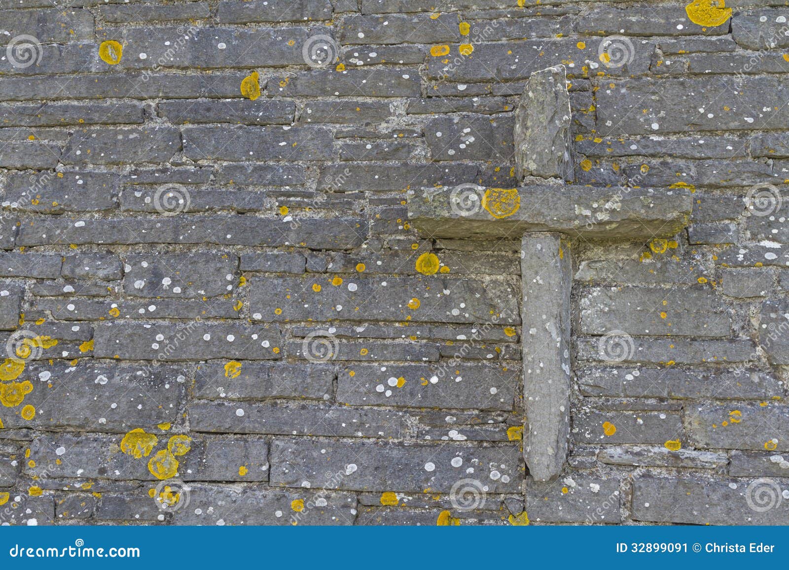 Stone cross stock image. Image of wall, religion, faith 32899091