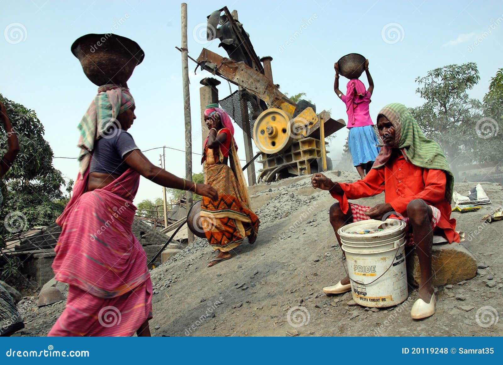 Stone crushers in India editorial stock photo. Image of construction