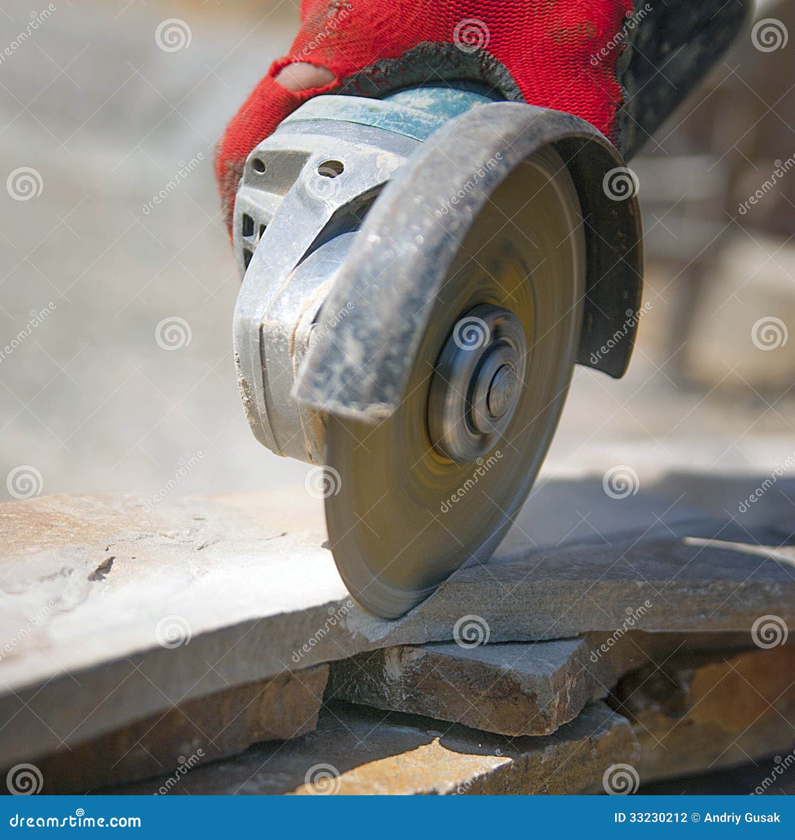 Stone Cutting Diamond Wheel Stock Photo Image of worker, stone 33230212