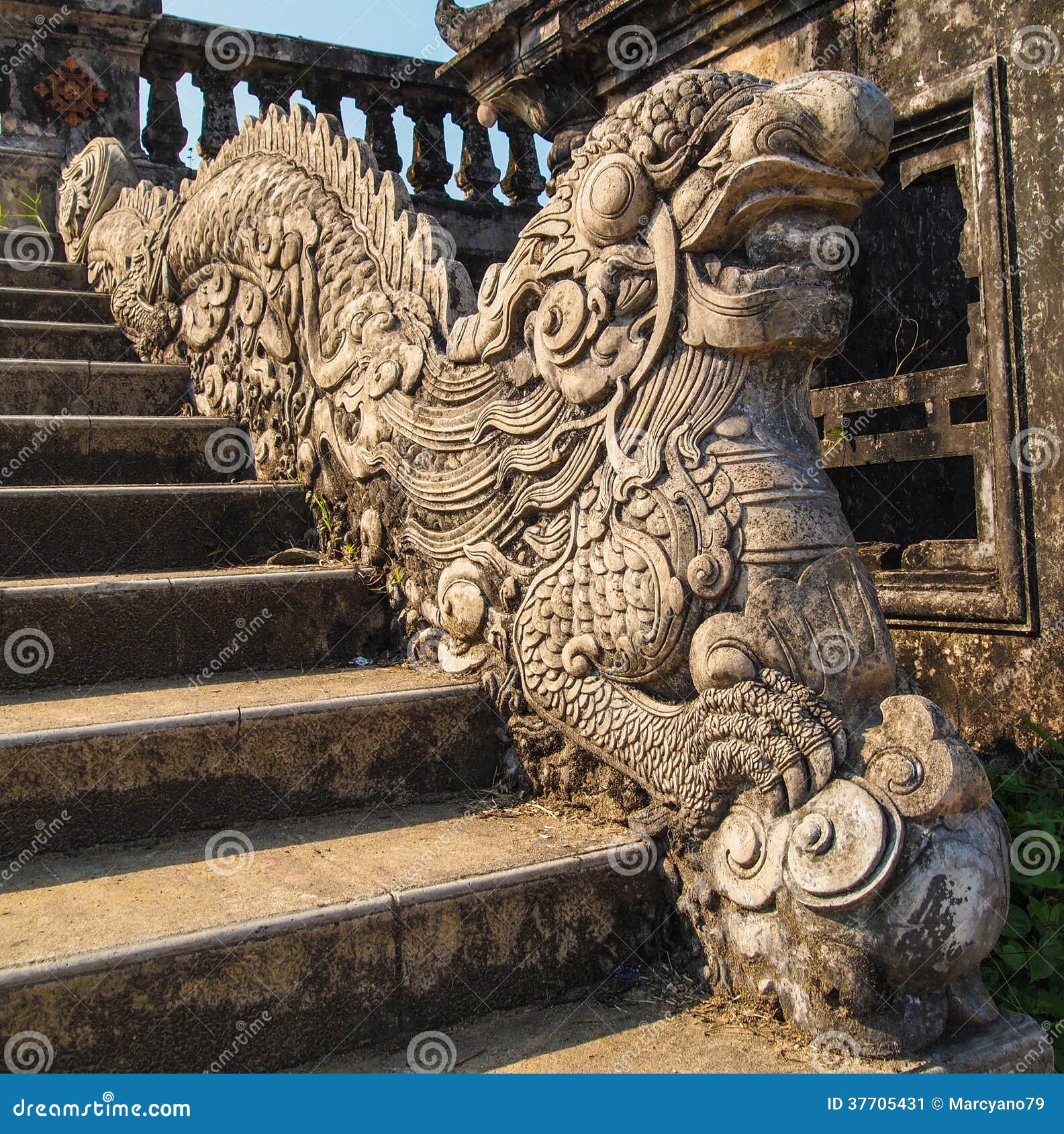 Stone Dragon Statue, Citadel, Hue, Vietnam. Stock Image Image 37705431