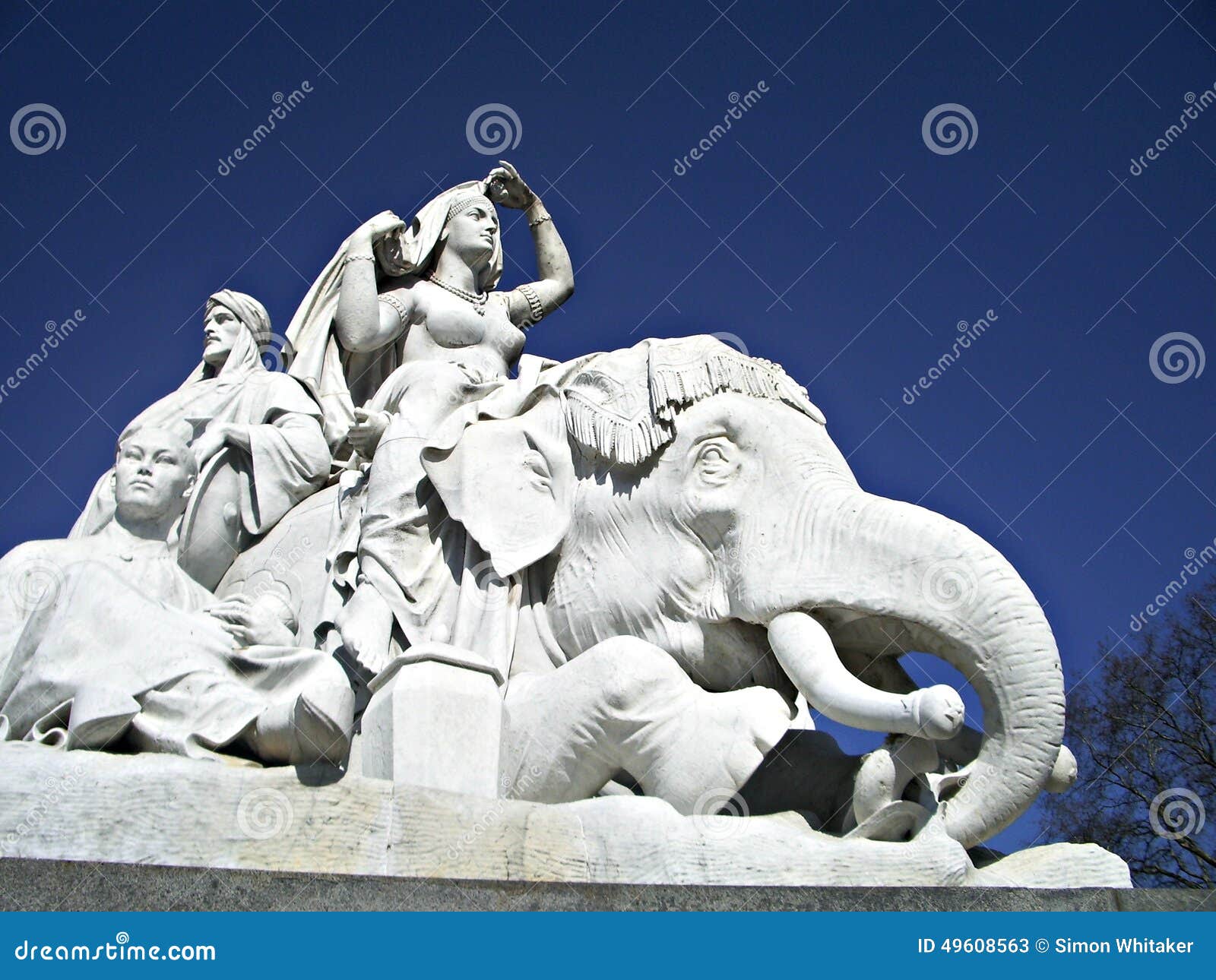 Stone elephant stock image. Image of britain, monument 49608563