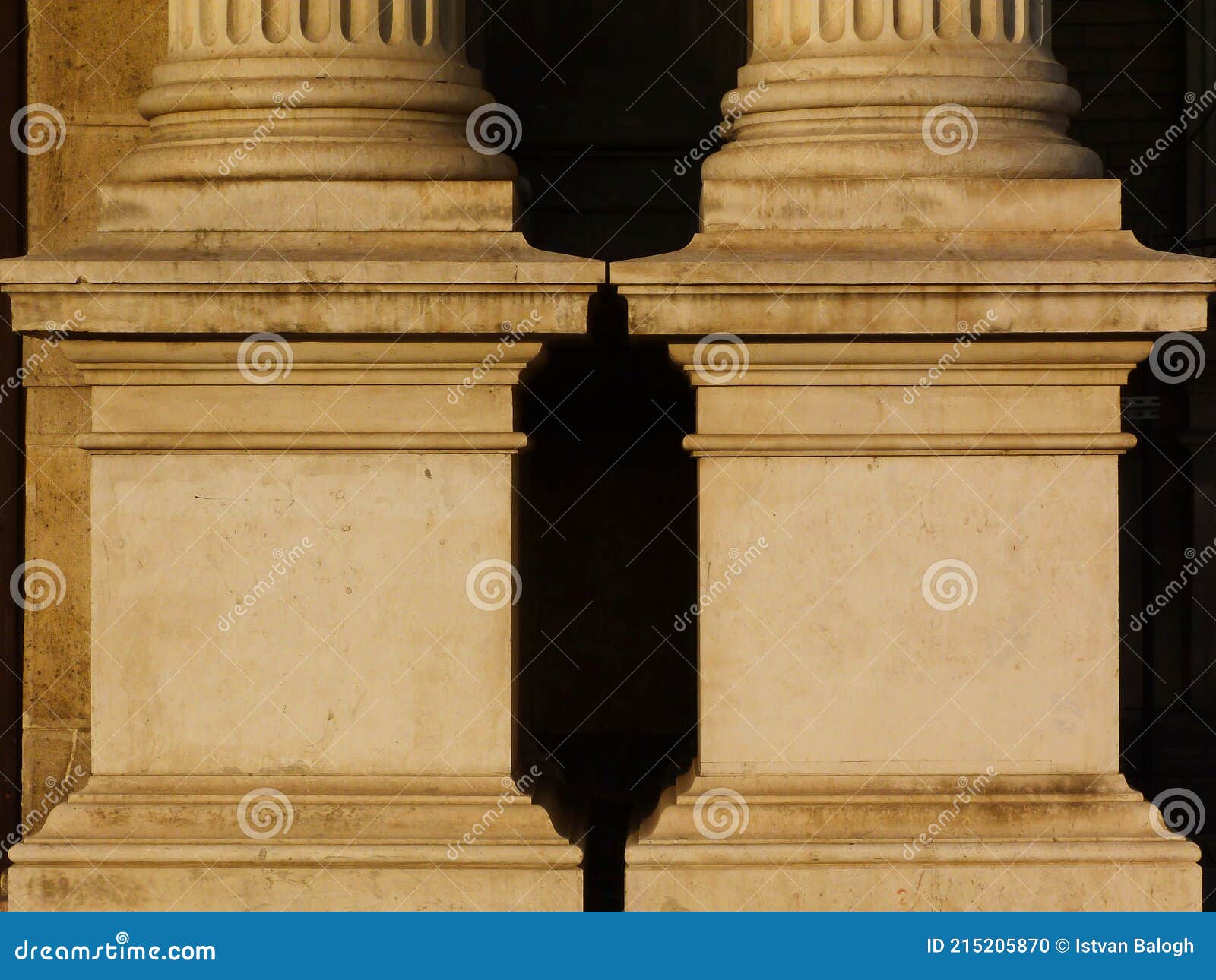Fluted Greek Stone Columns RoyaltyFree Stock Photography