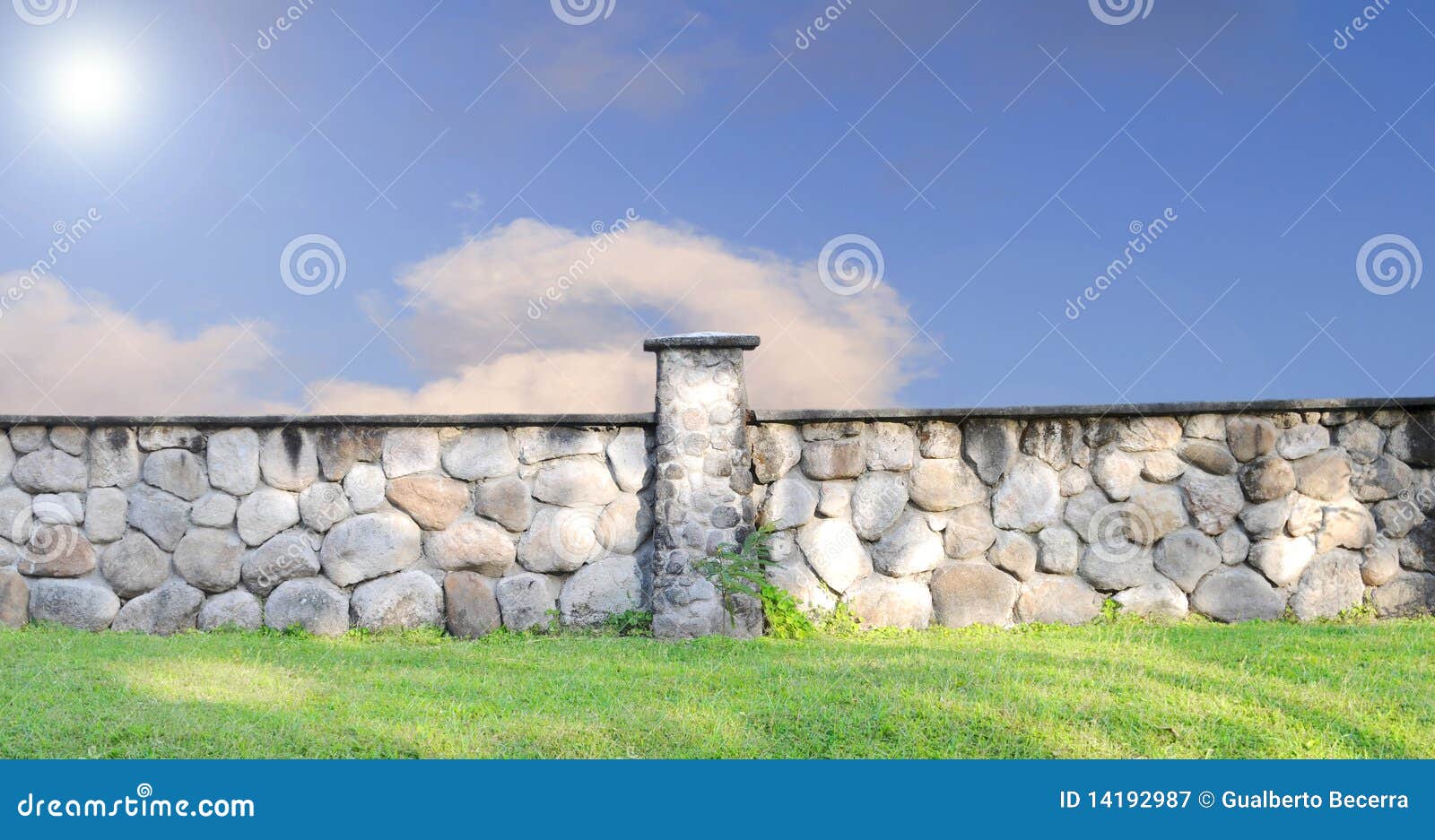 Stone Fence stock image. Image of fence, nature, rock - 14192987