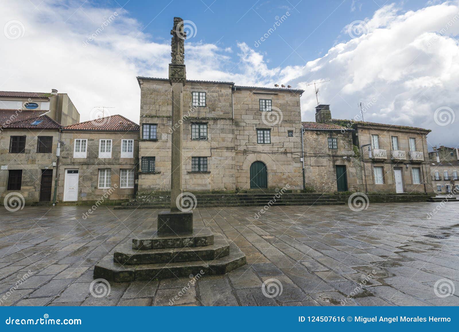 Stone floors wet with rain editorial photo. Image of ...