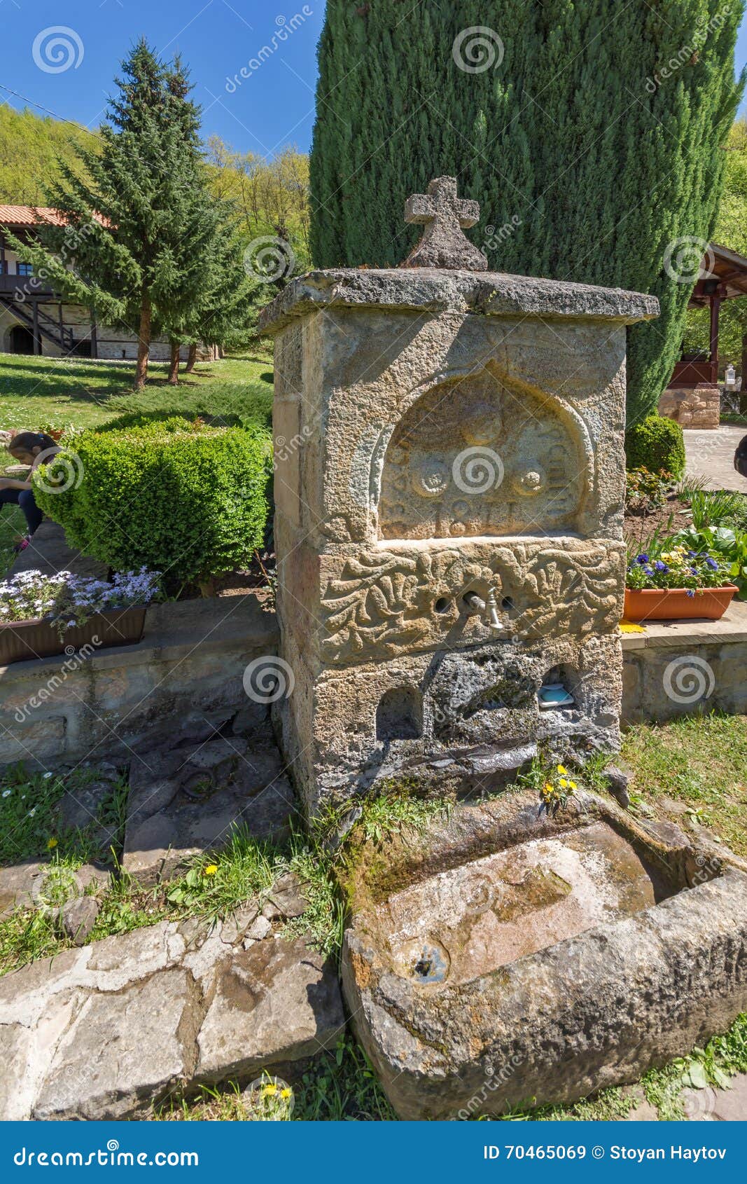 Stone Fountain in Temski Monastery St. George, Pirot, Republic of