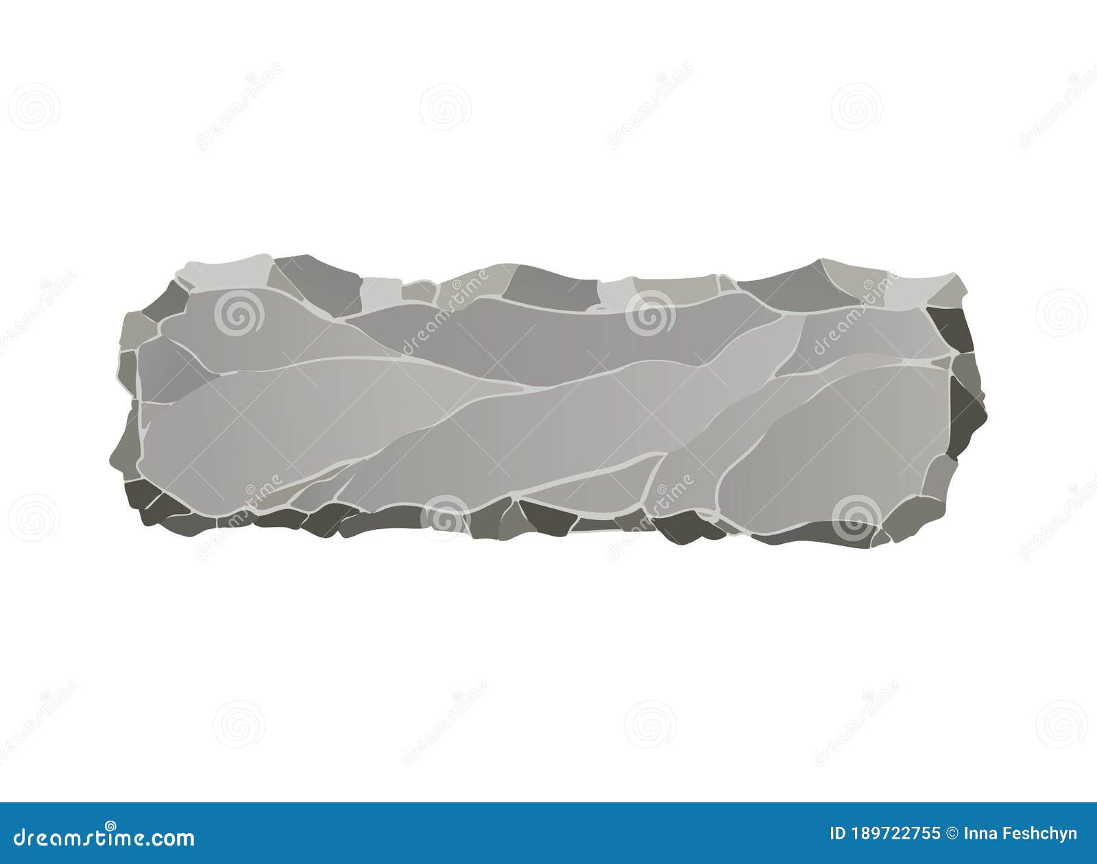 Stone Game Element. Cartoon Rock Ui Element for Game Design Isolated on  White Stock Vector - Illustration of crack, funny: 189722755