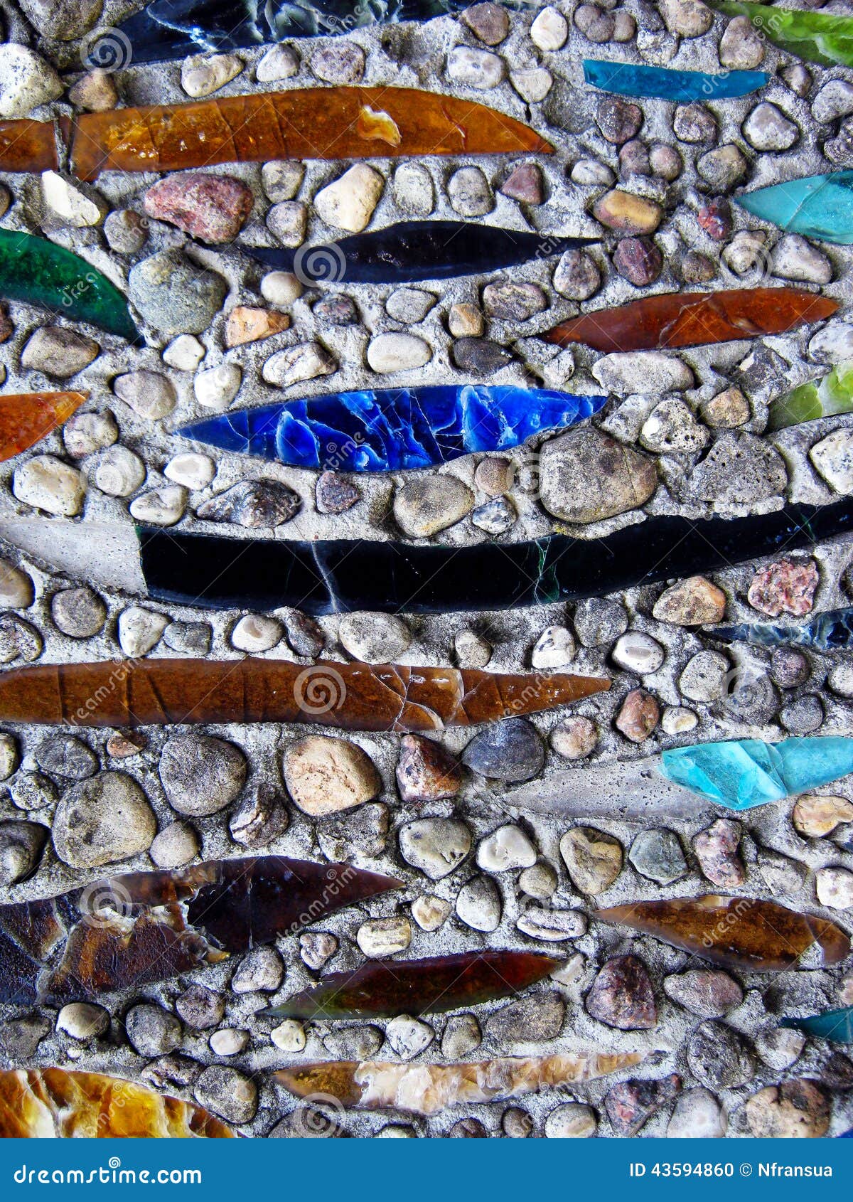 Stone and glass mosaic stock photo. Image of colored 43594860