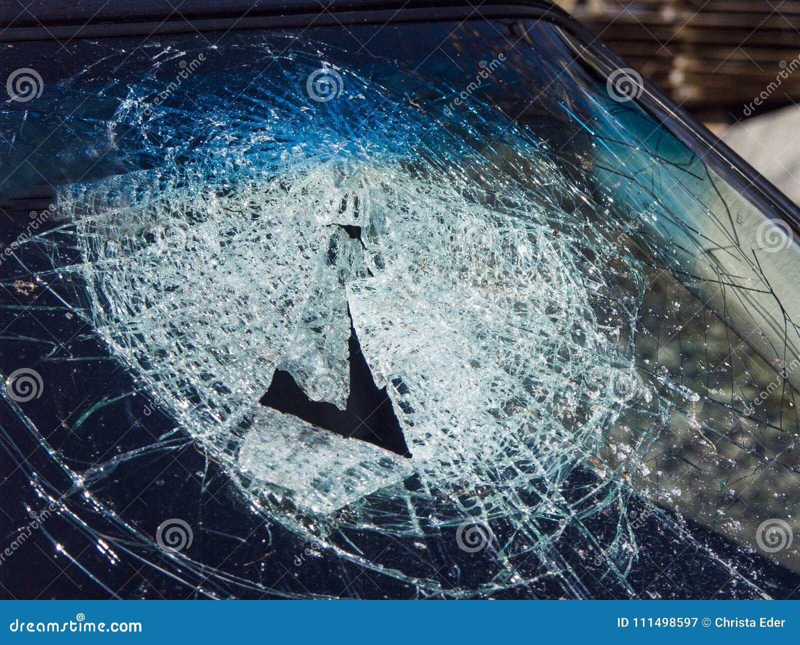 Stone hits of a windshield stock image. Image of luck 111498597