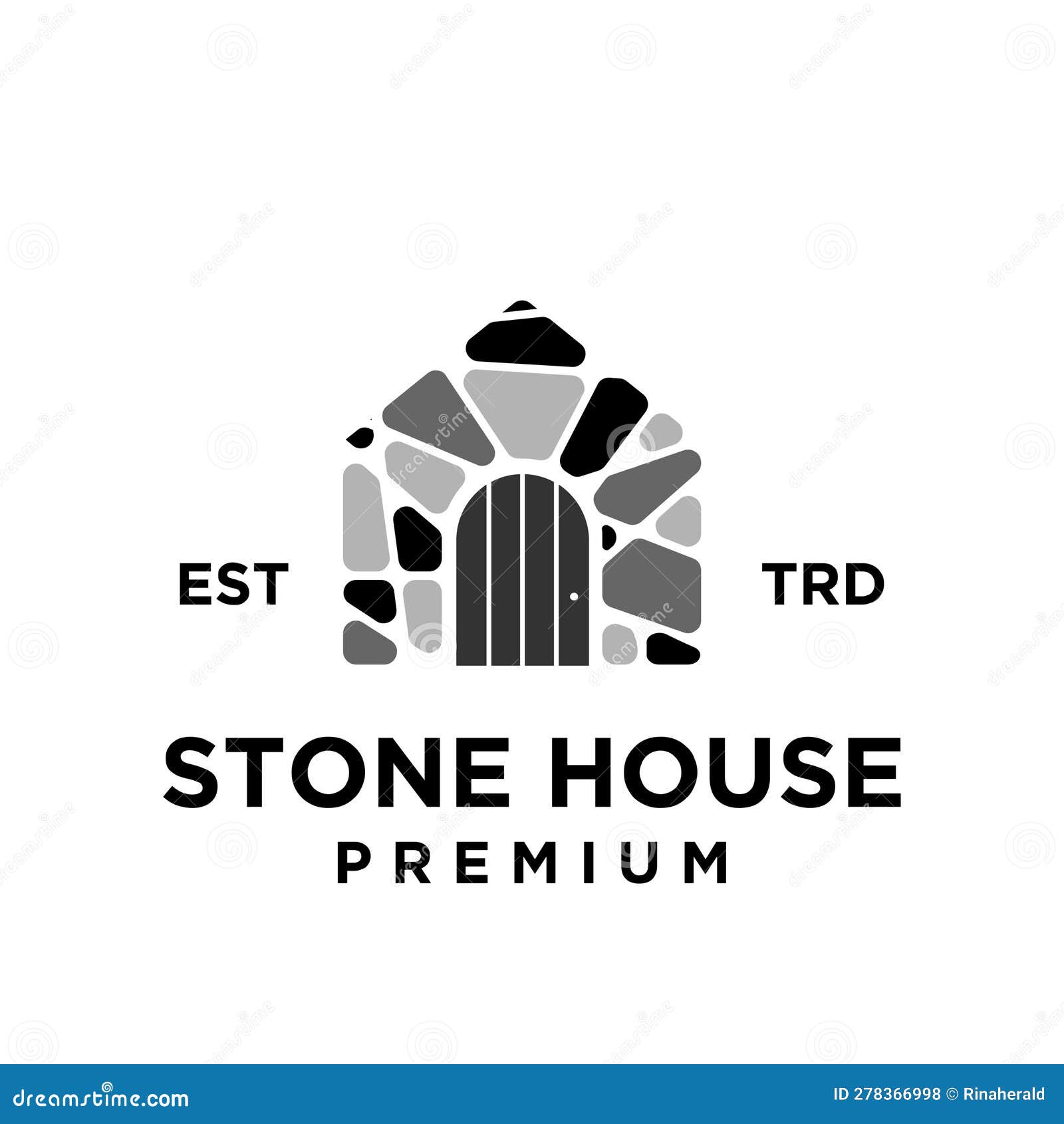 Stone House Logo Icon Design Illustration Stock Vector Illustration