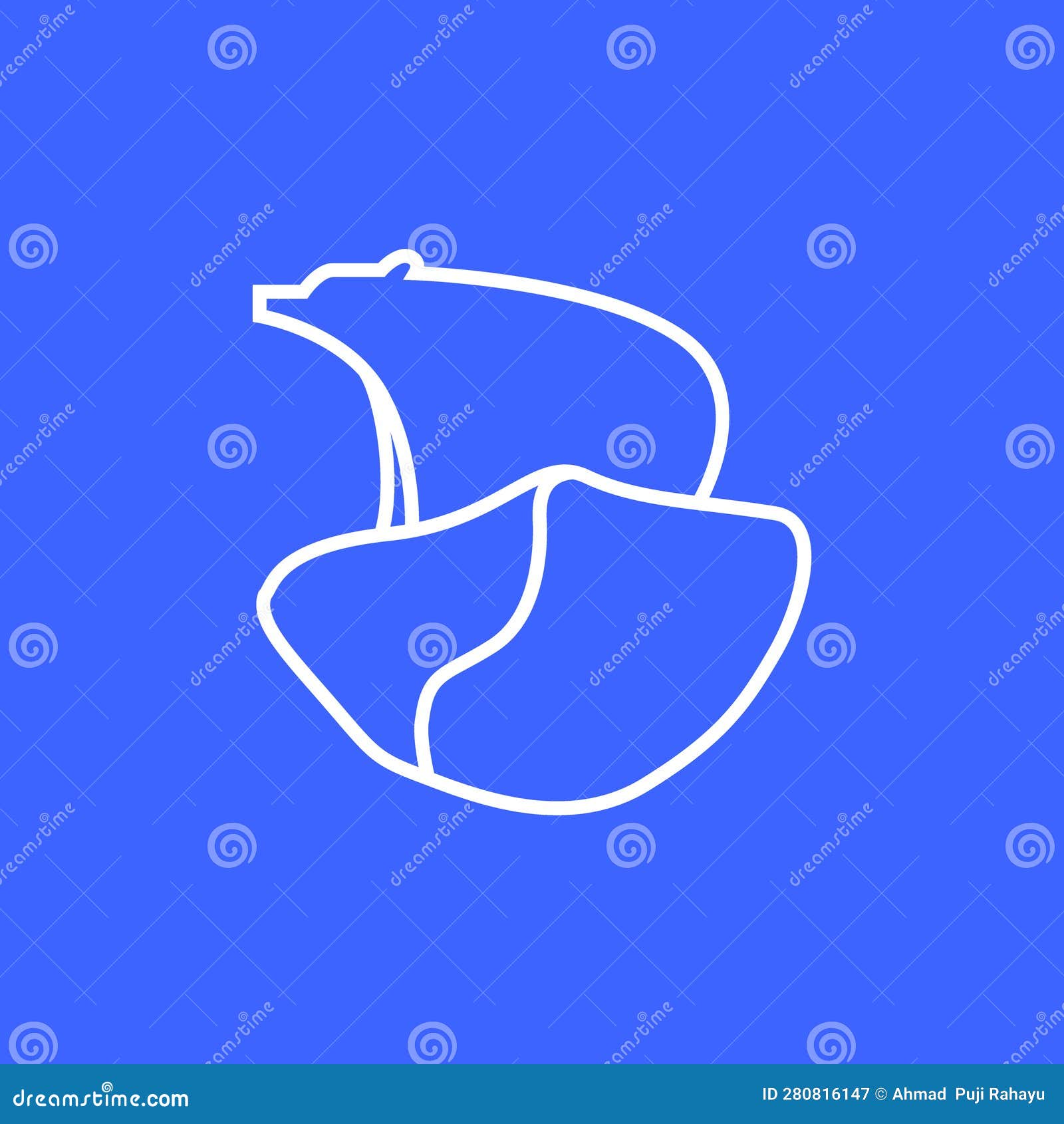 stone of ice iceberg polar bear cold minimalist line modern logo  