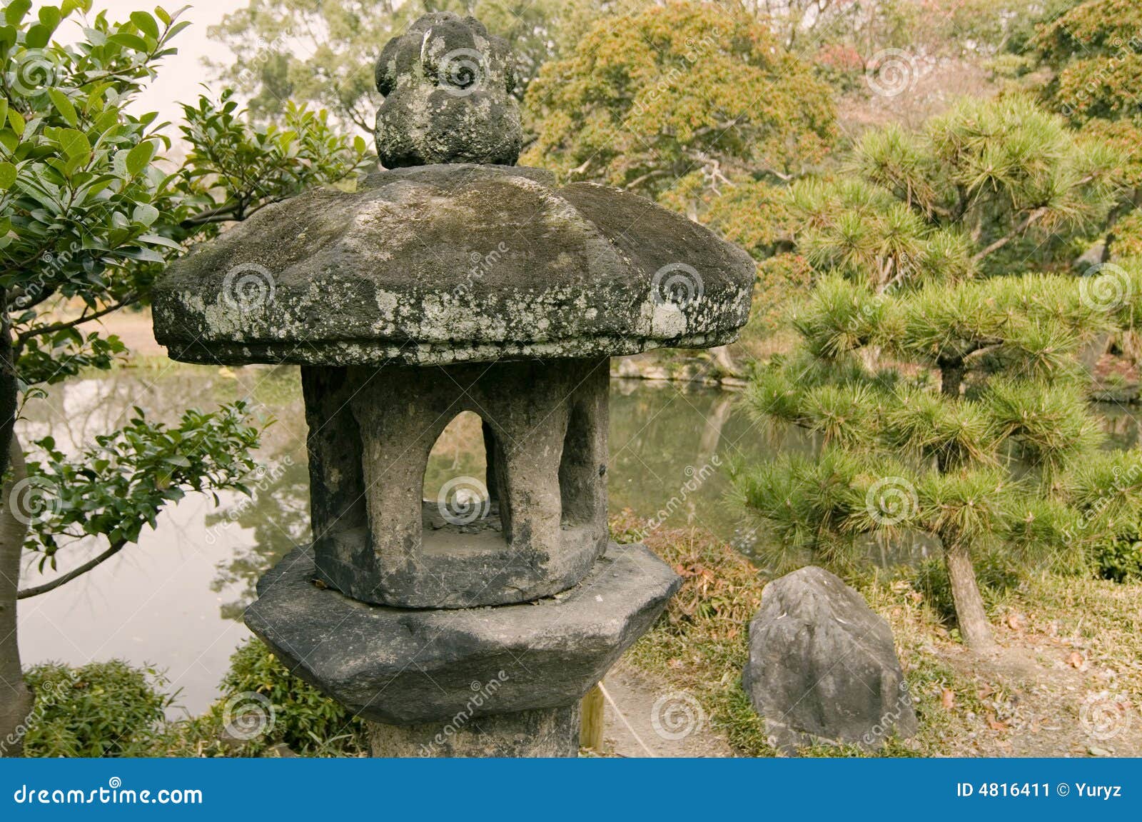 Stone Lantern in Zen Garden Stock Image Image of oriental, small 4816411